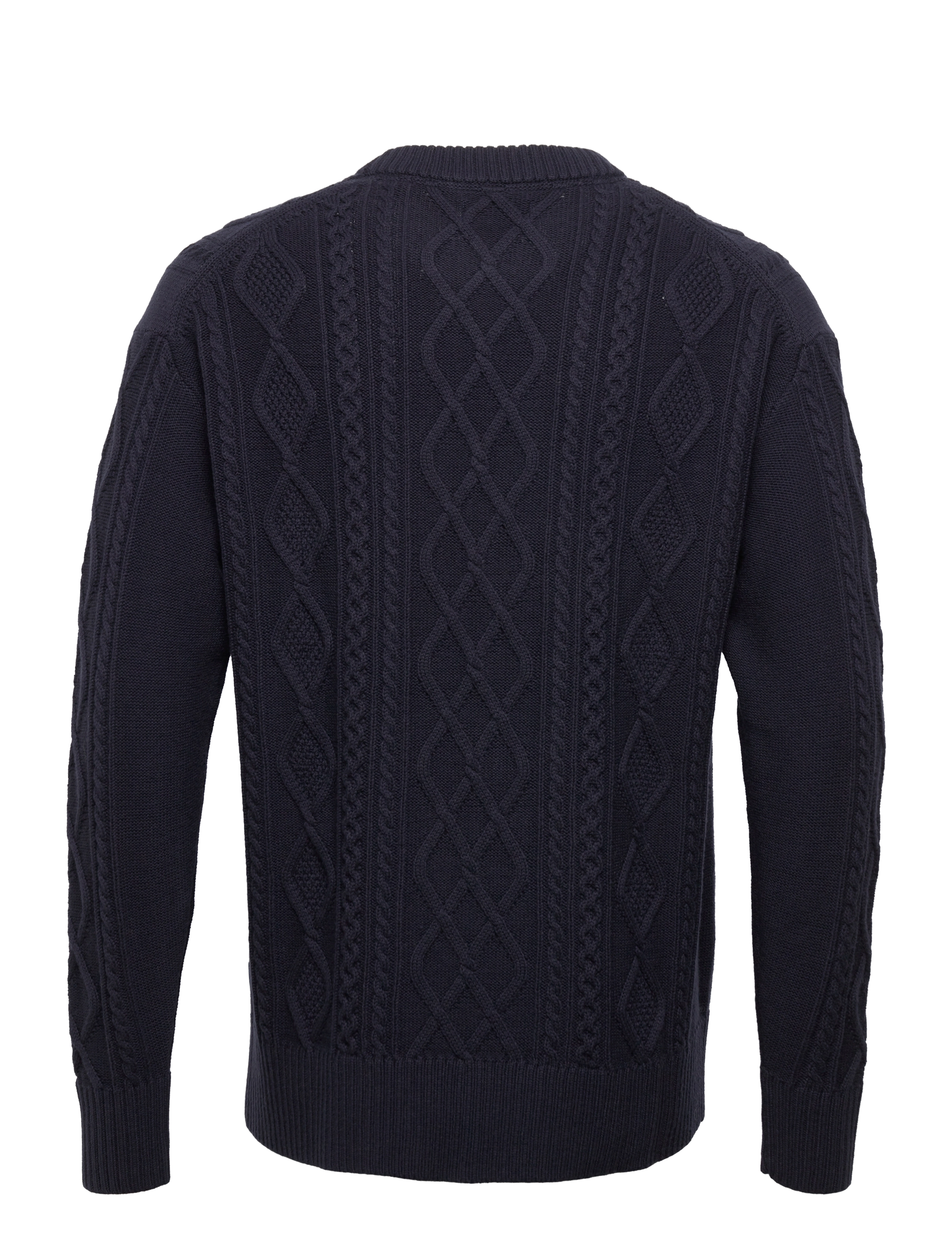 GANT - D2. CABLE C-NECK - evening blue - 1