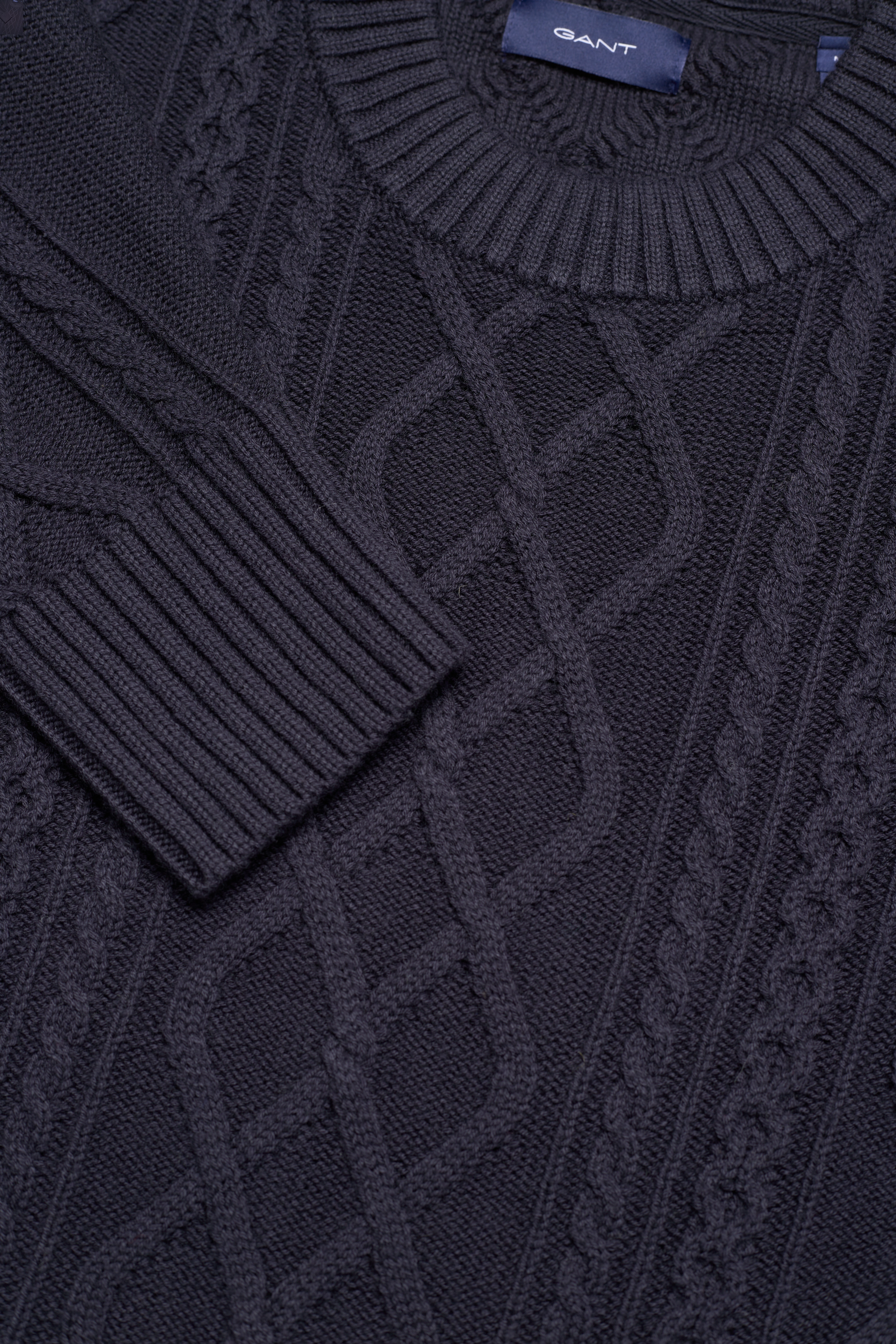 GANT - D2. CABLE C-NECK - evening blue - 2