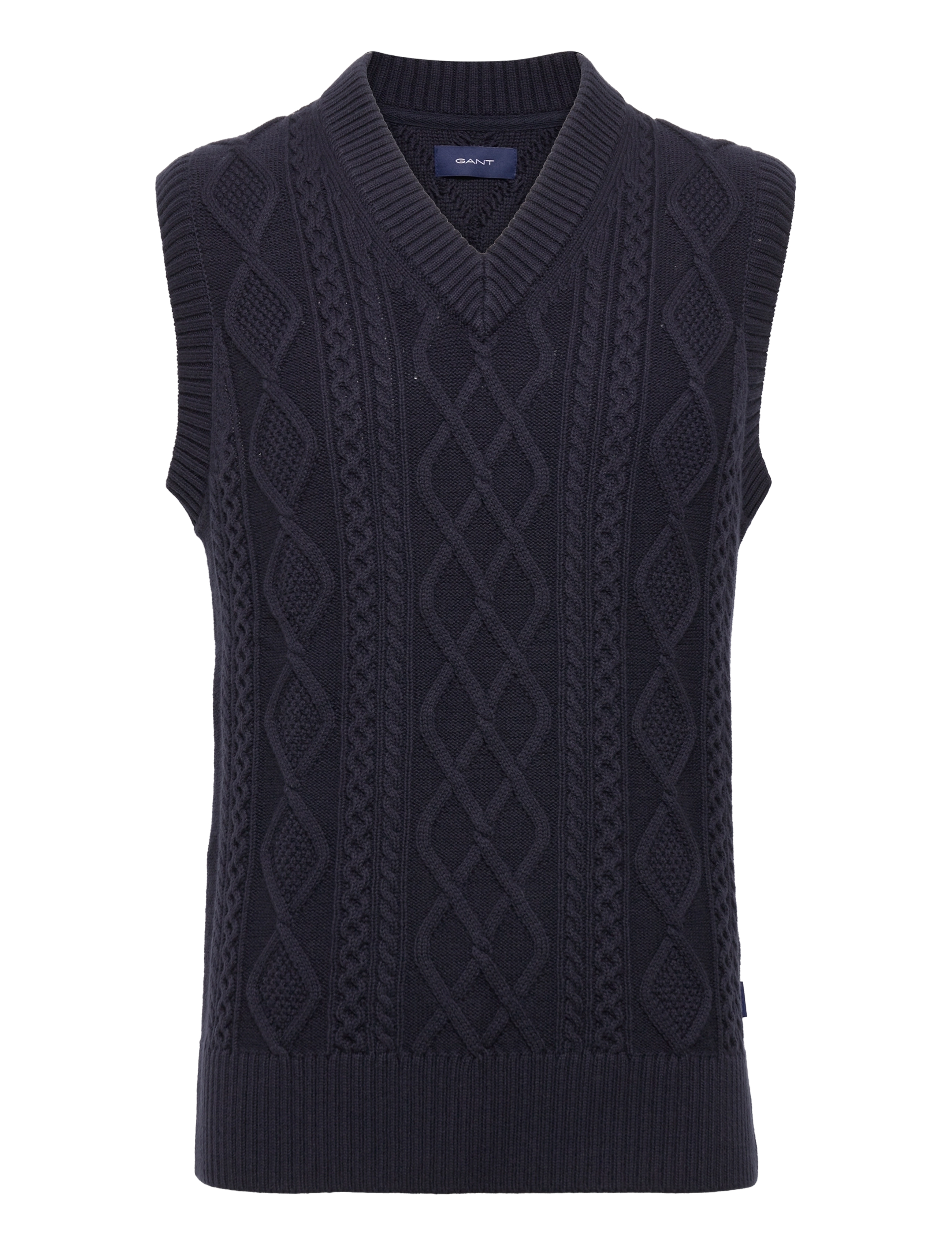 D2. CABLE VEST - EVENING BLUE