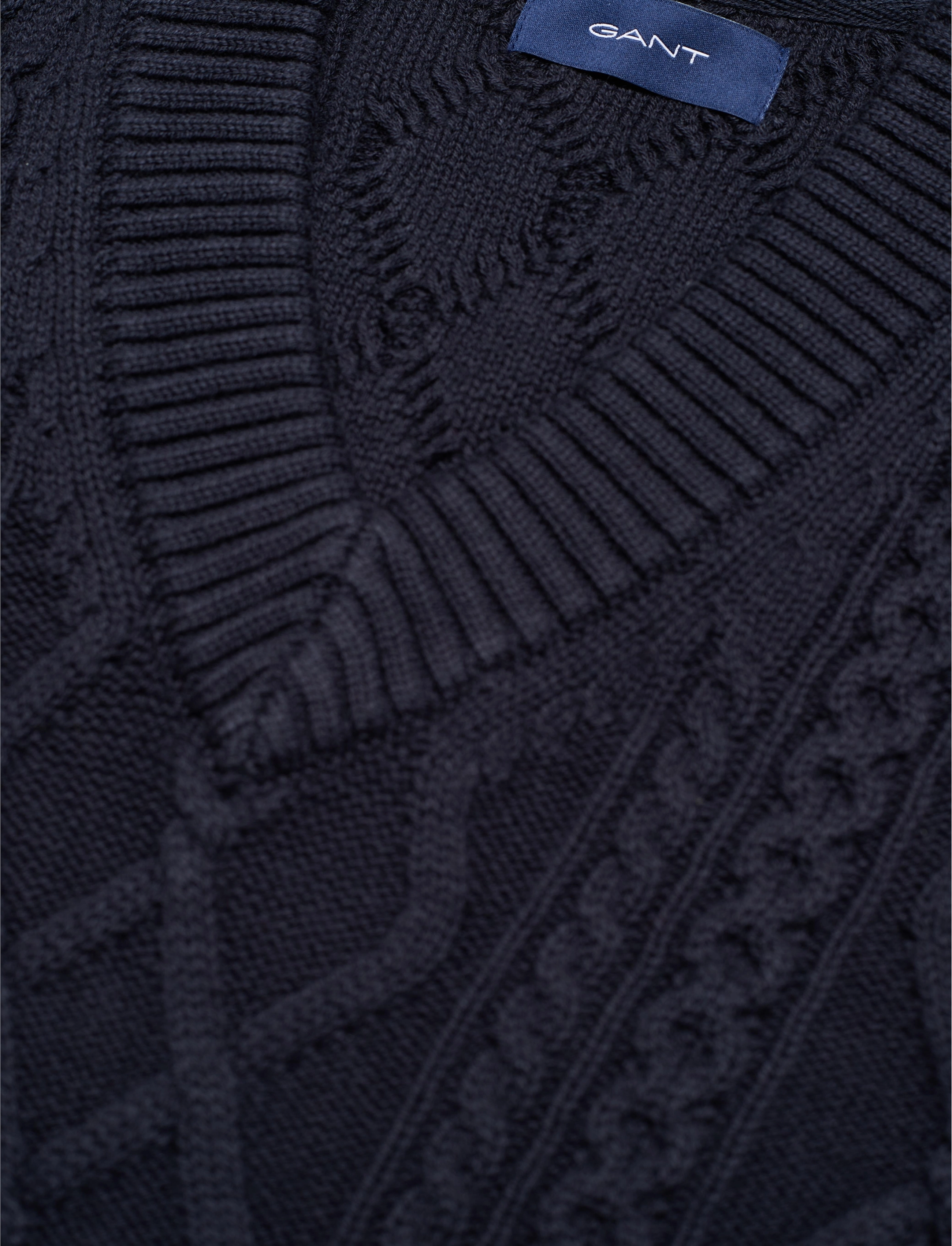 GANT - D2. CABLE VEST - evening blue - 2