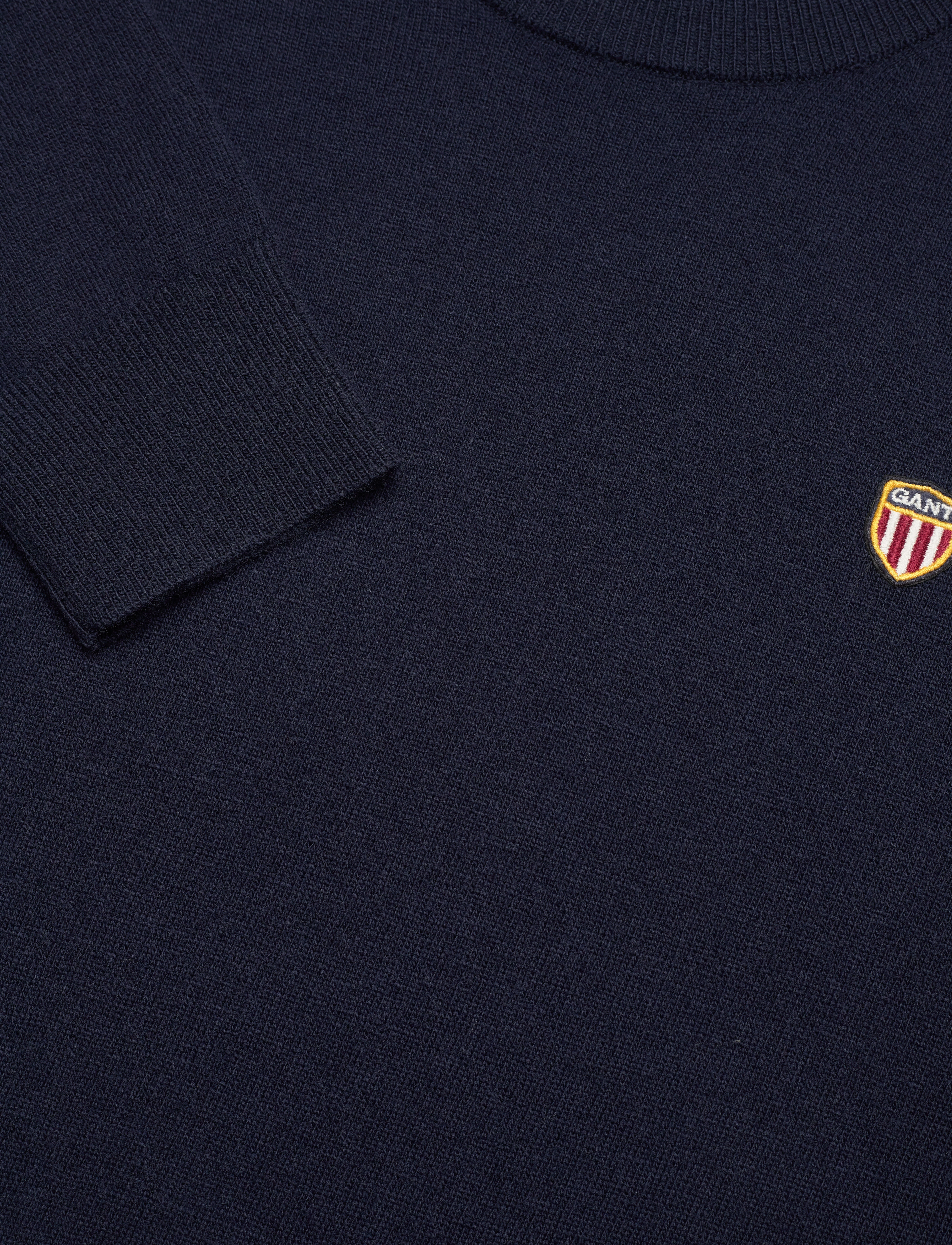 GANT - D1. BANNER SHIELD C-NECK - evening blue - 2