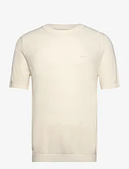 GANT - PIQUE T-SHIRT - kortärmade t-shirts - cream - 0