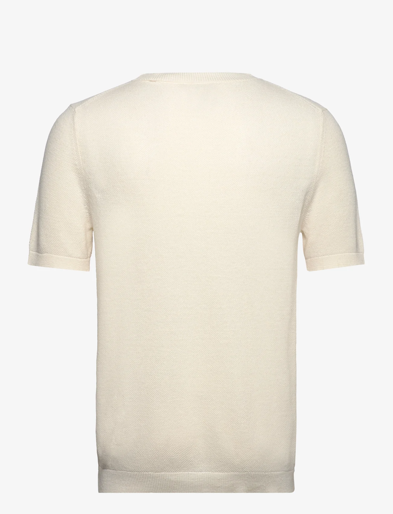 GANT - PIQUE T-SHIRT - short-sleeved t-shirts - cream - 1