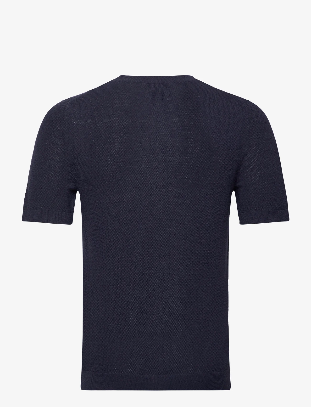 GANT - PIQUE T-SHIRT - kortærmede t-shirts - evening blue - 1
