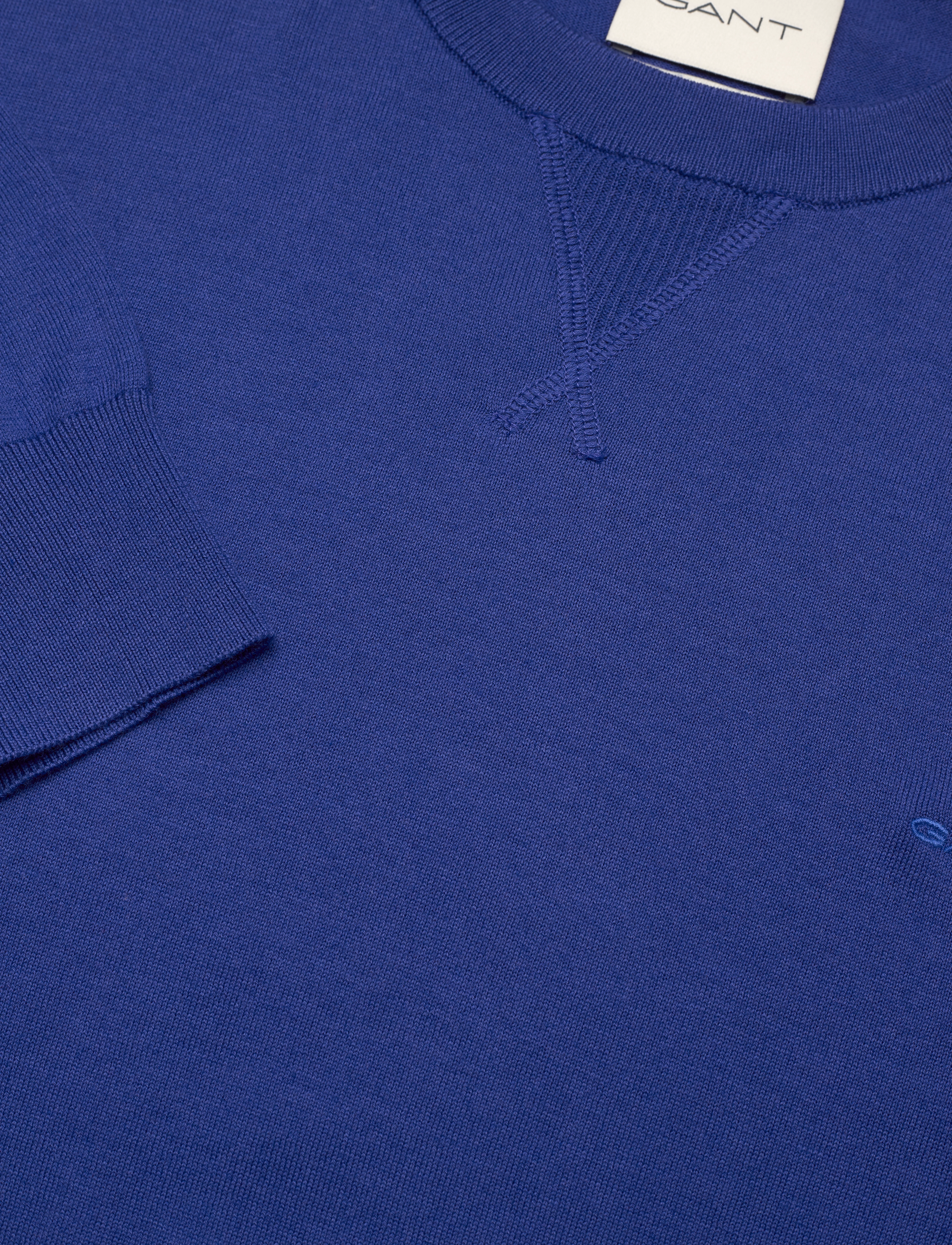 GANT - FINE COTTON C-NECK - college blue - 2