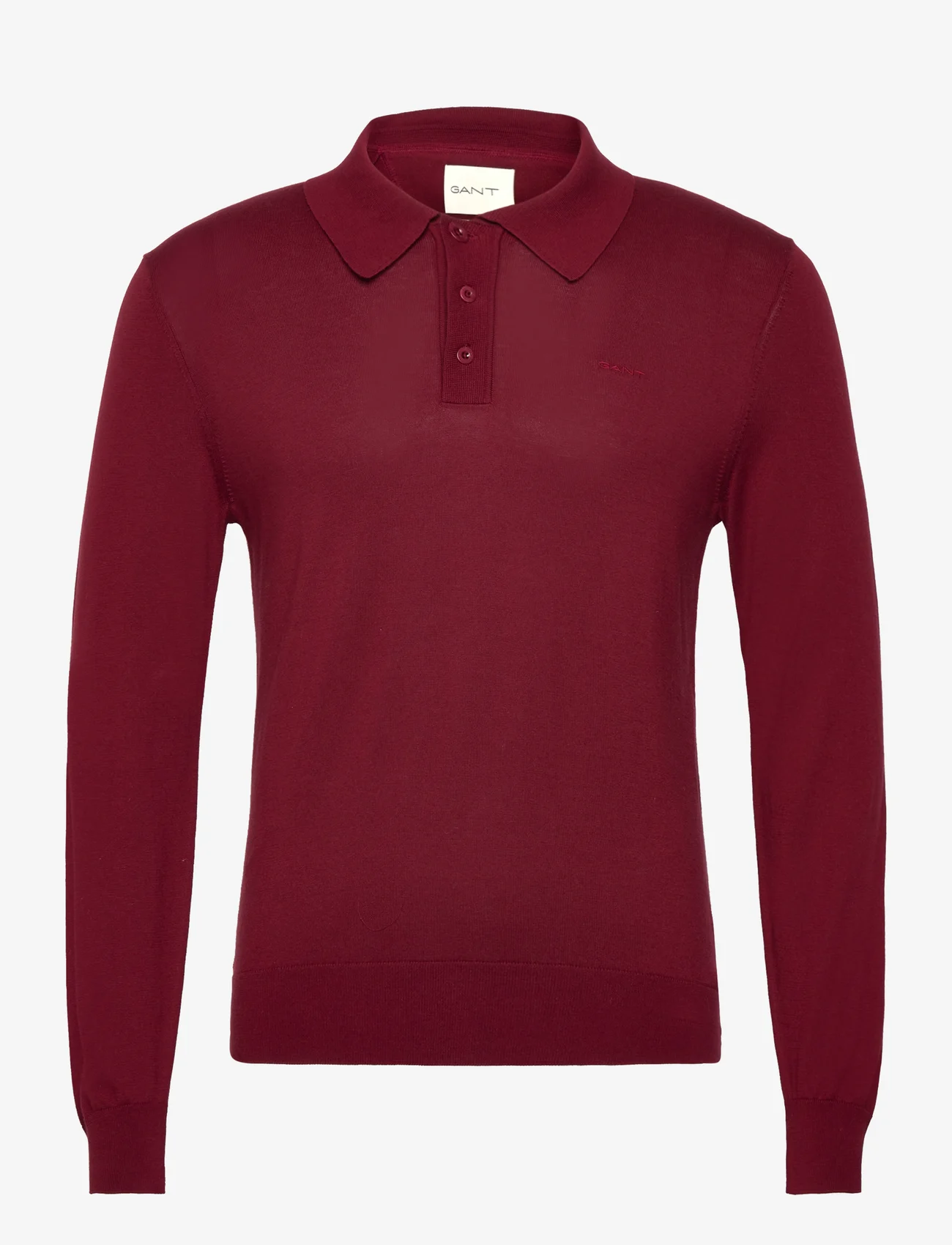 GANT - FINE COTTON POLO - knitted polos - plumped red - 0