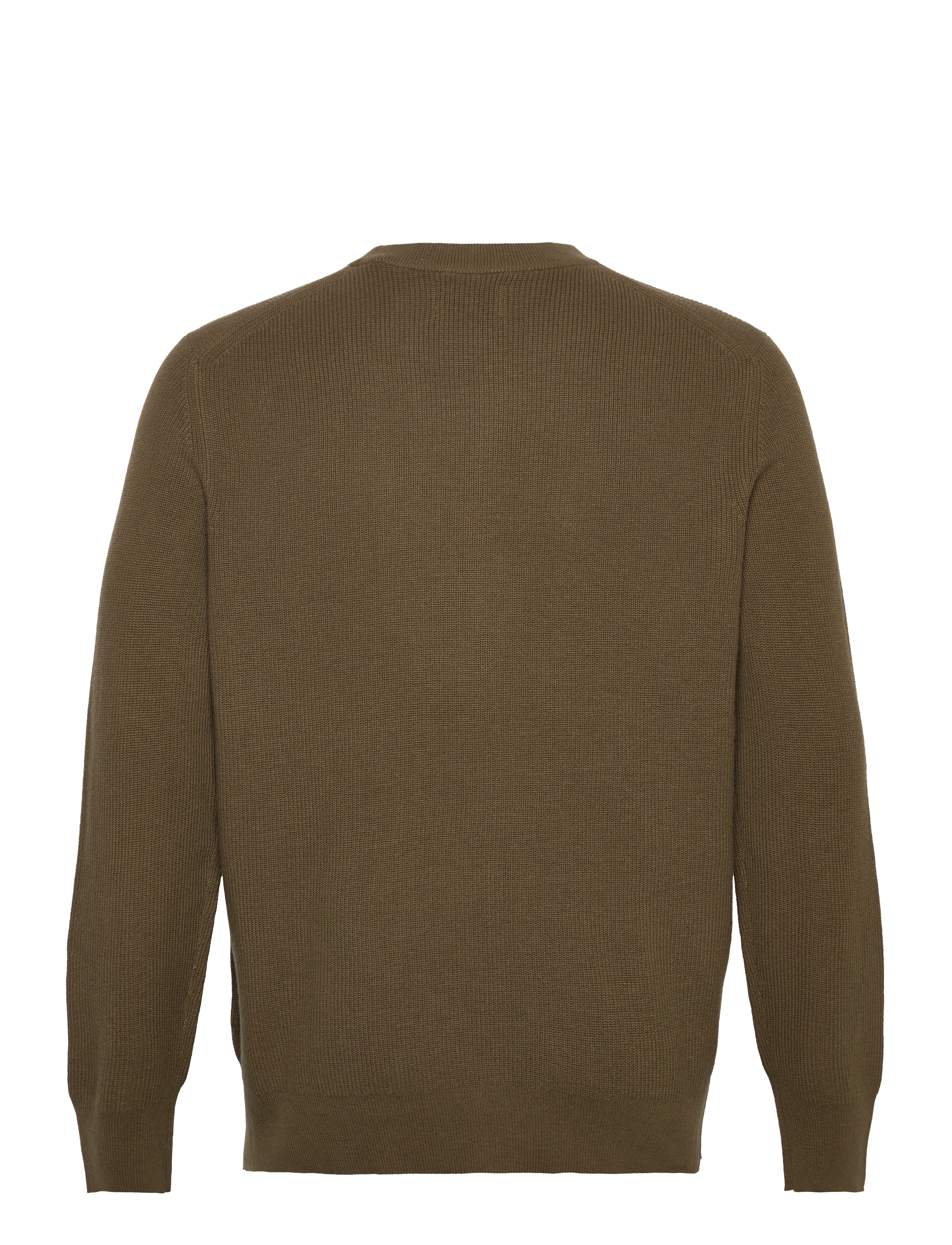 GANT - COTTON WOOL RIB C-NECK - dark cactus - 2
