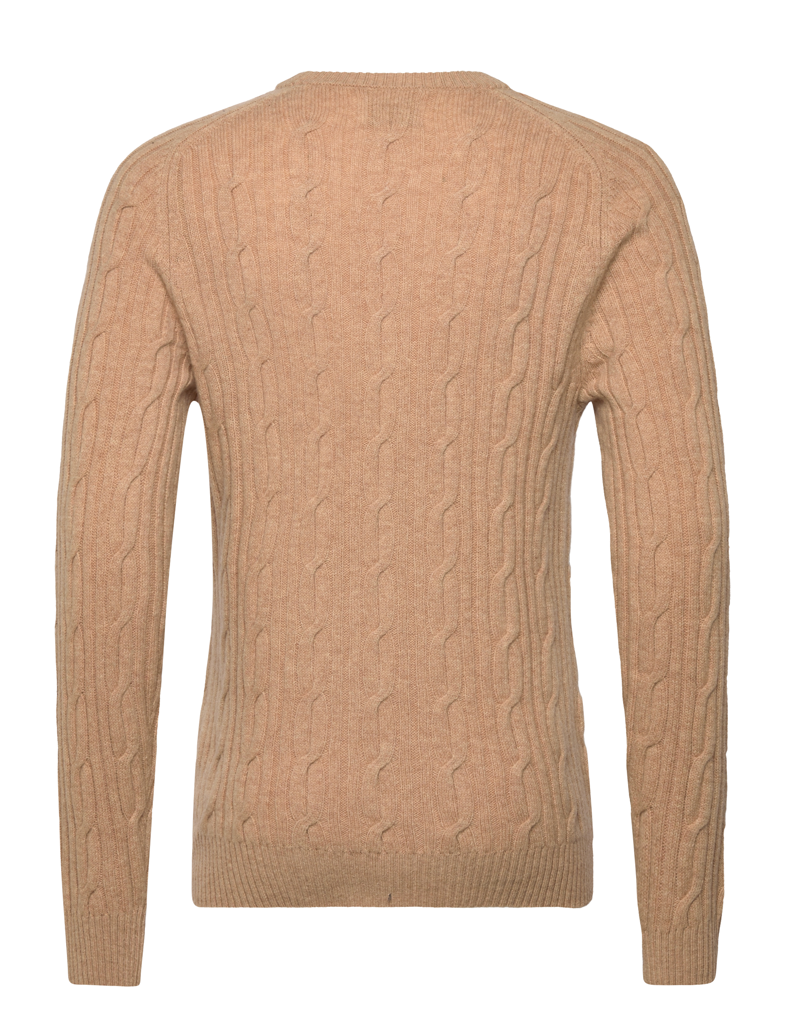 GANT - LAMBSWOOL CABLE C-NECK - khaki mel - 1