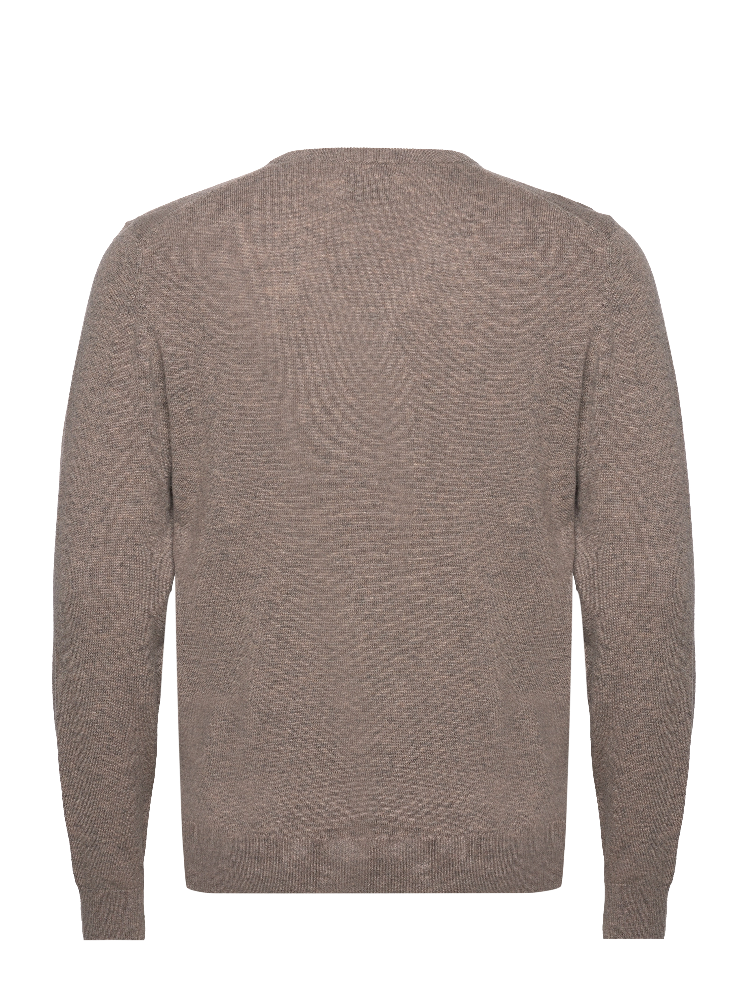 GANT - EXTRAFINE LAMBSWOOL V-NECK - dark hazelnut melange - 1