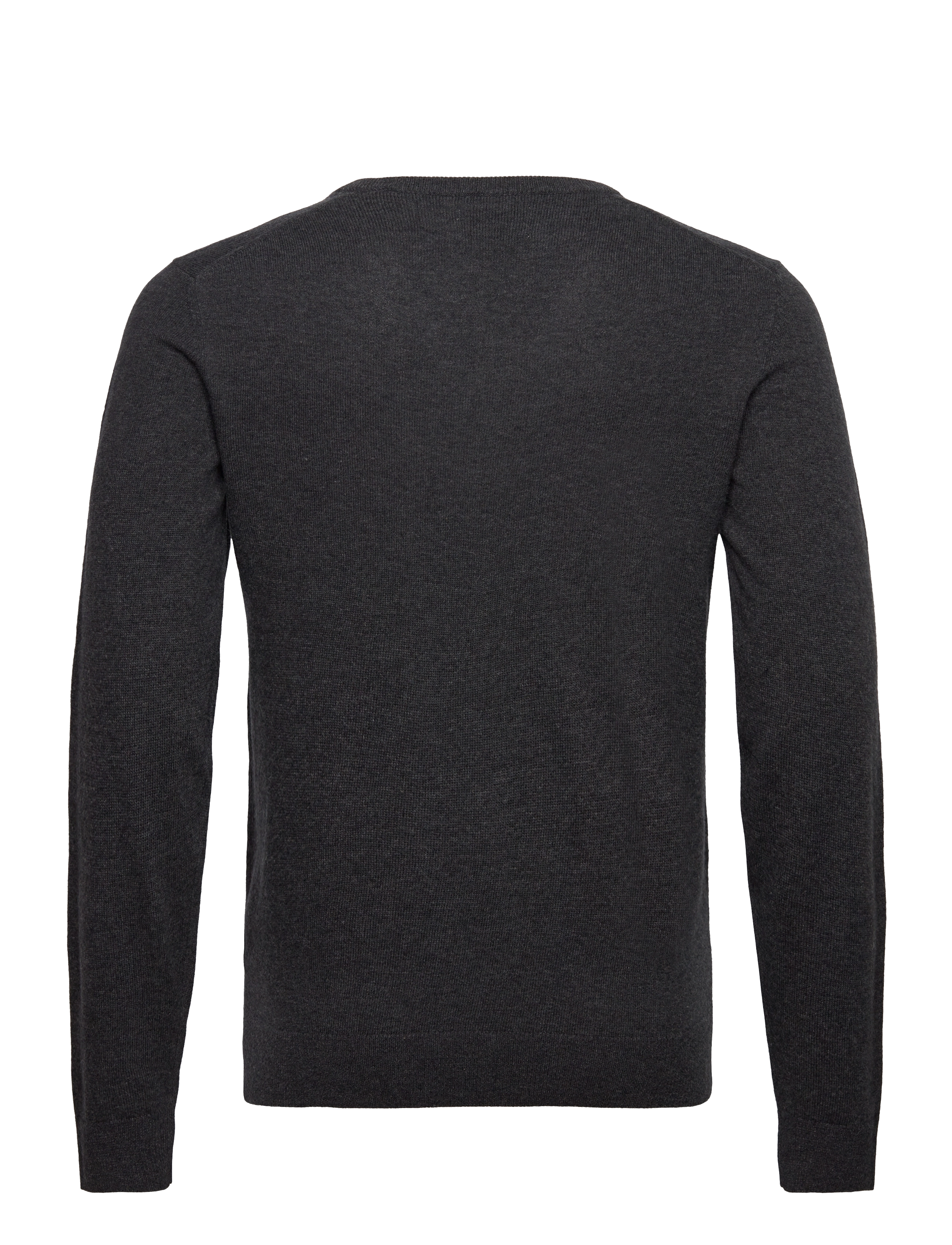 GANT - EXTRAFINE LAMBSWOOL V-NECK - dk charcoal melange - 1
