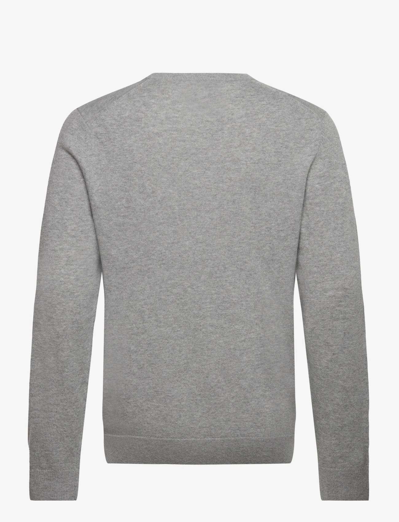 GANT - EXTRAFINE LAMBSWOOL V-NECK - basic knitwear - grey melange - 1