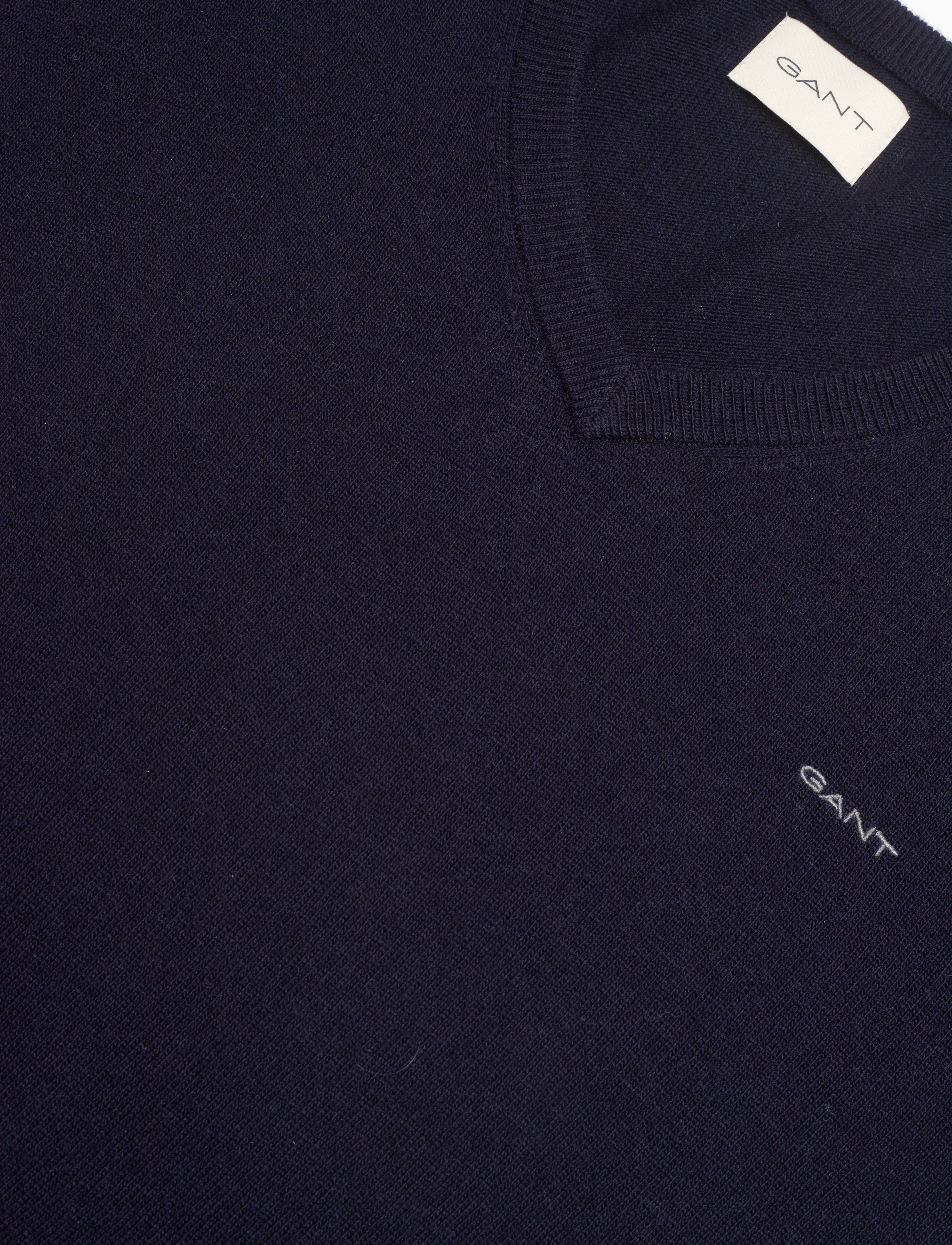 GANT - EXTRAFINE LAMBSWOOL V-NECK - marine - 2