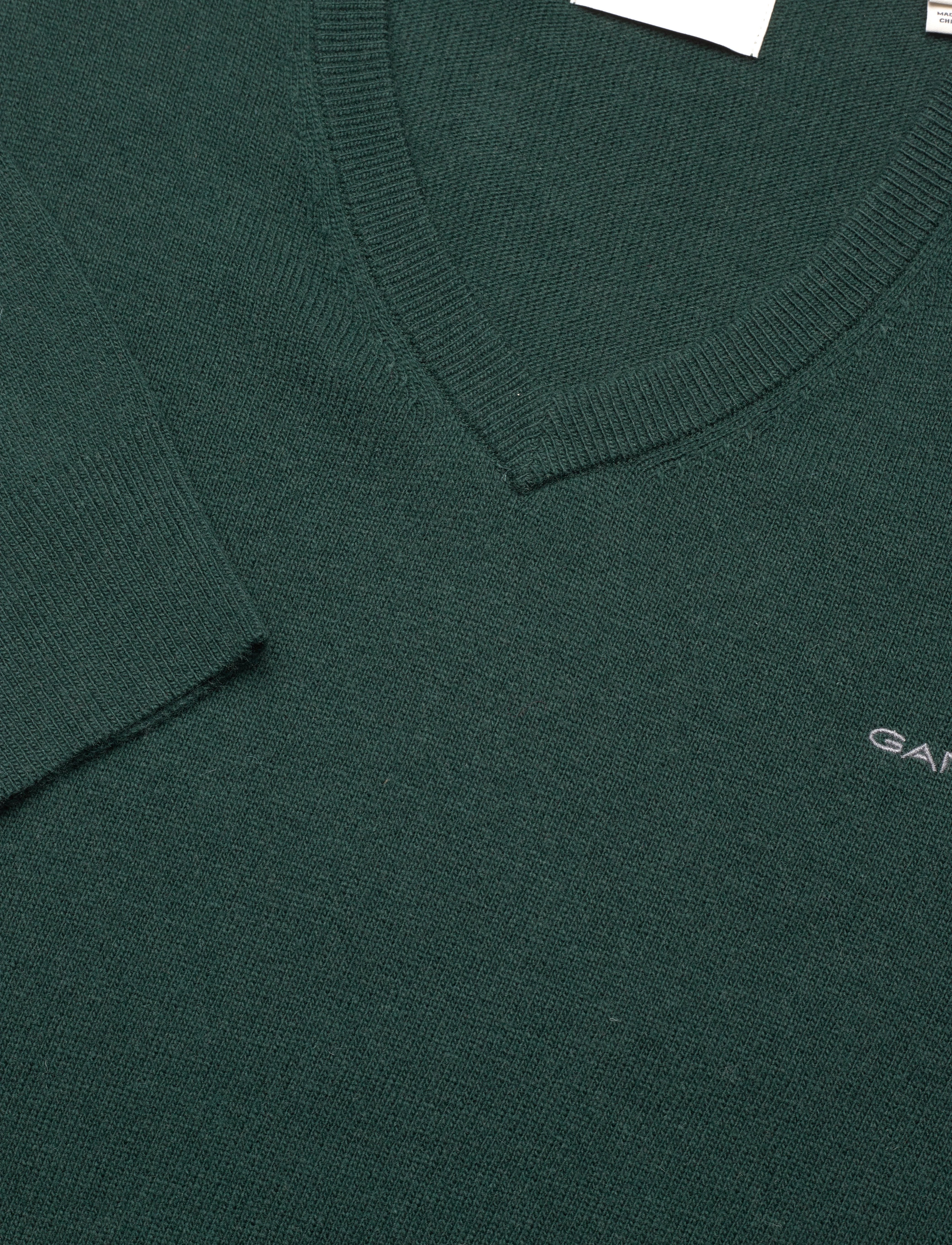GANT - EXTRAFINE LAMBSWOOL V-NECK - tartan green - 2