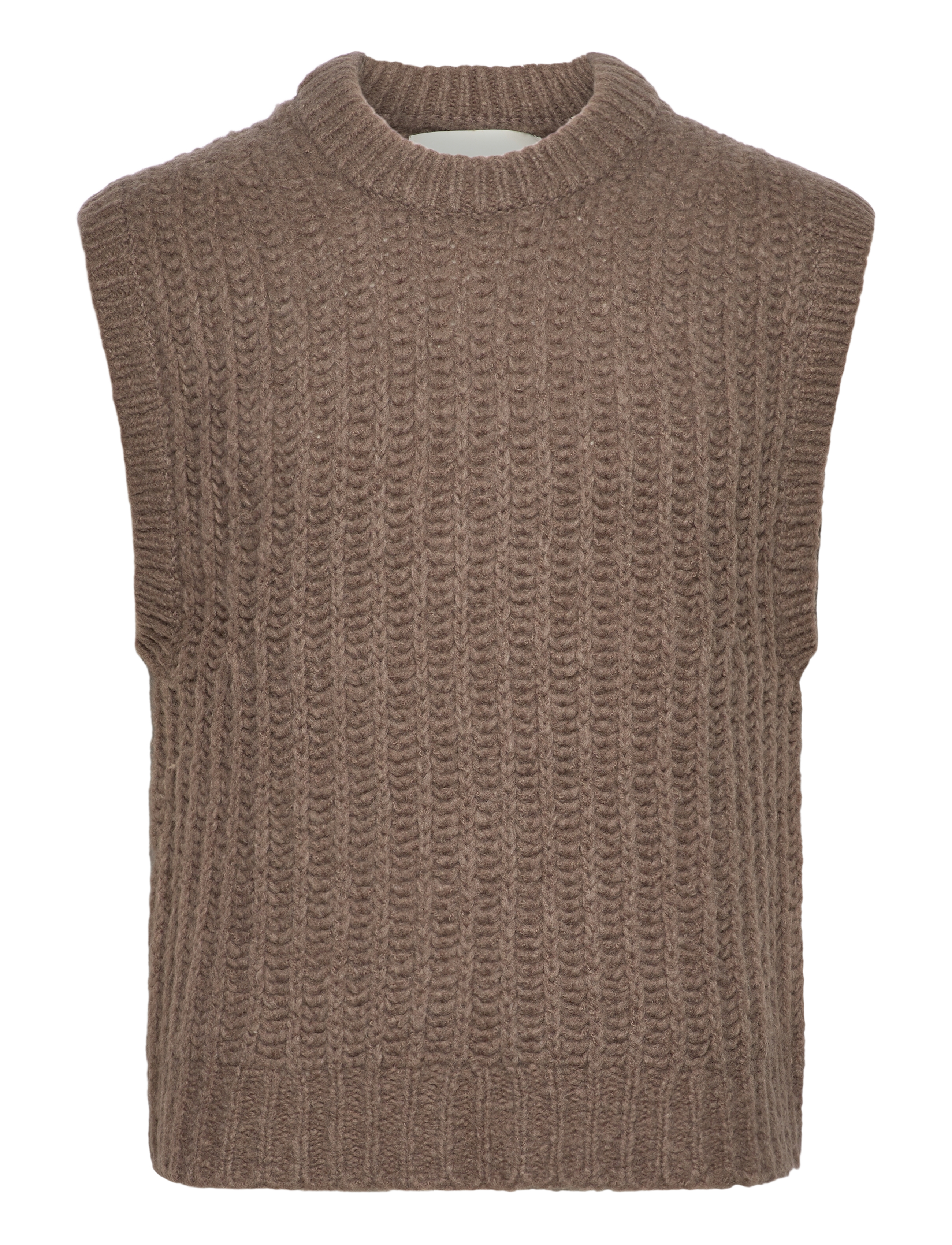 GANT - CURLY WOOL RIB SLIP OVER - desert brown - 1