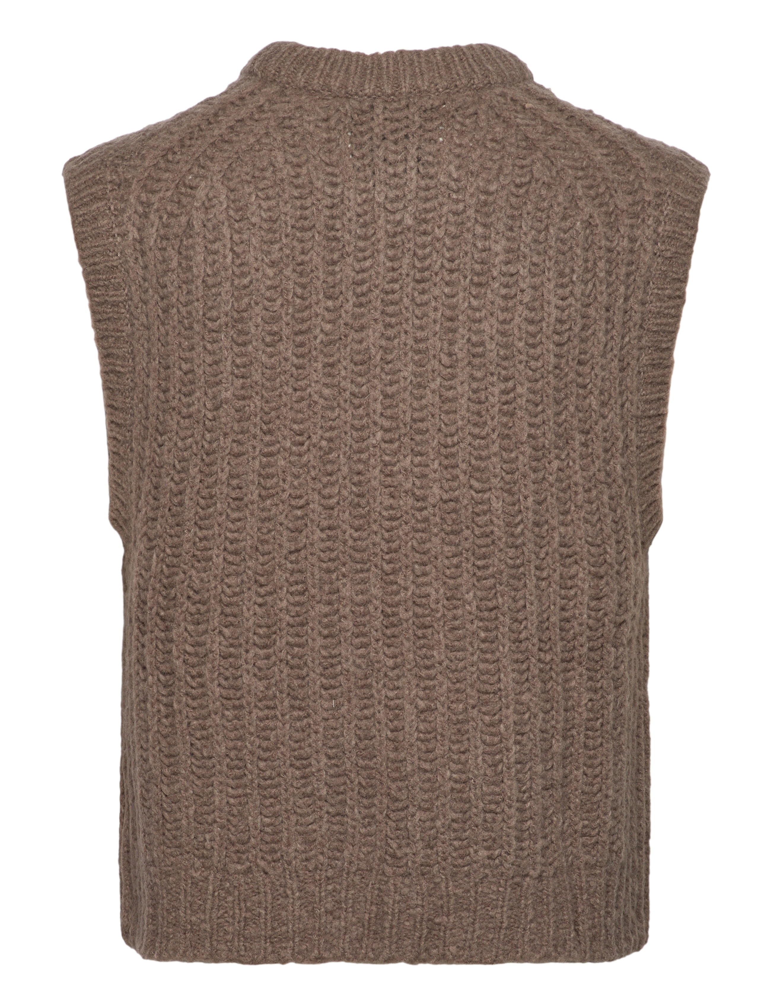 GANT - CURLY WOOL RIB SLIP OVER - desert brown - 2