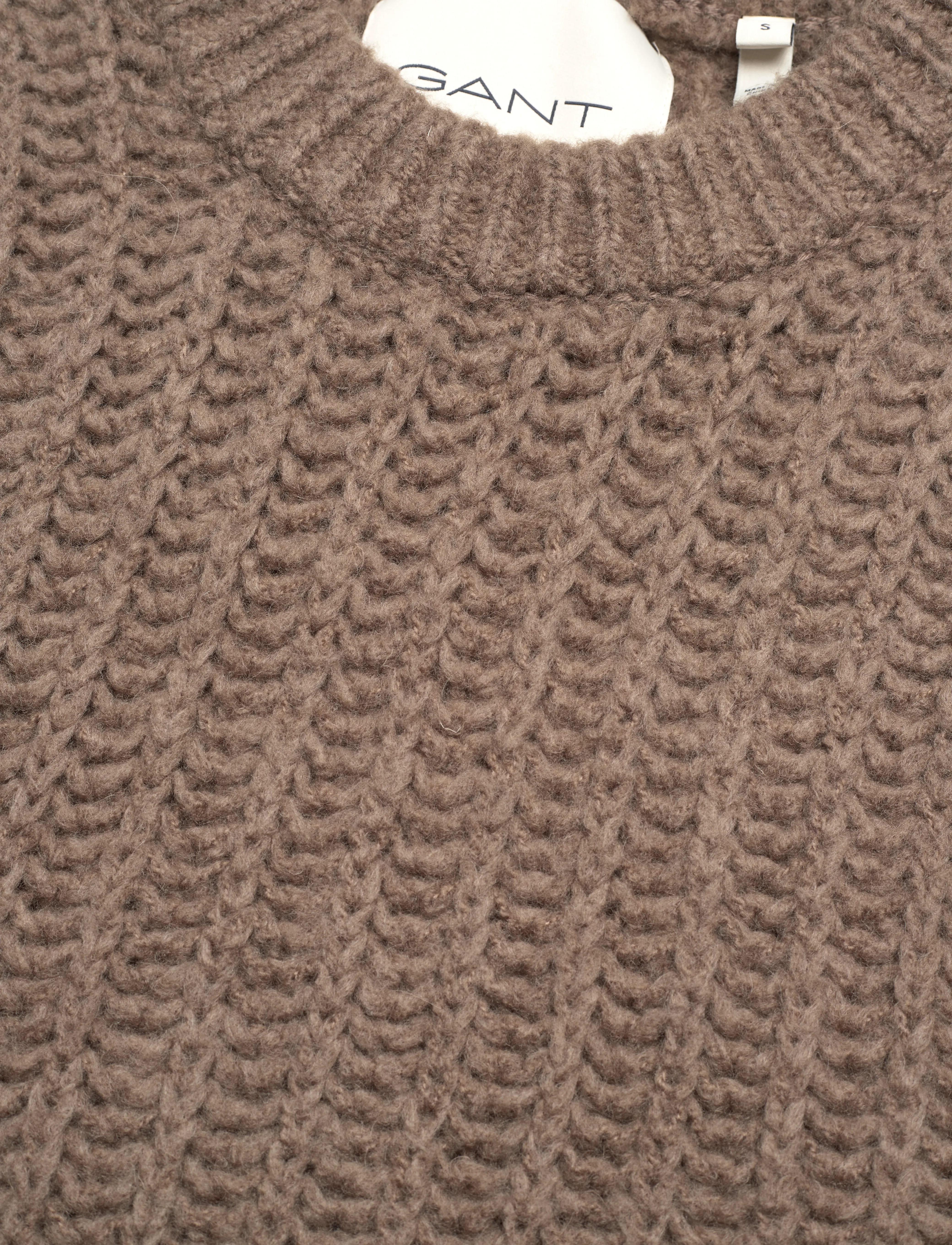 GANT - CURLY WOOL RIB SLIP OVER - desert brown - 5