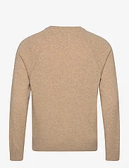 GANT - BICOLORED RAGLAN C-NECK - knitted round necks - dk. sand melange - 1