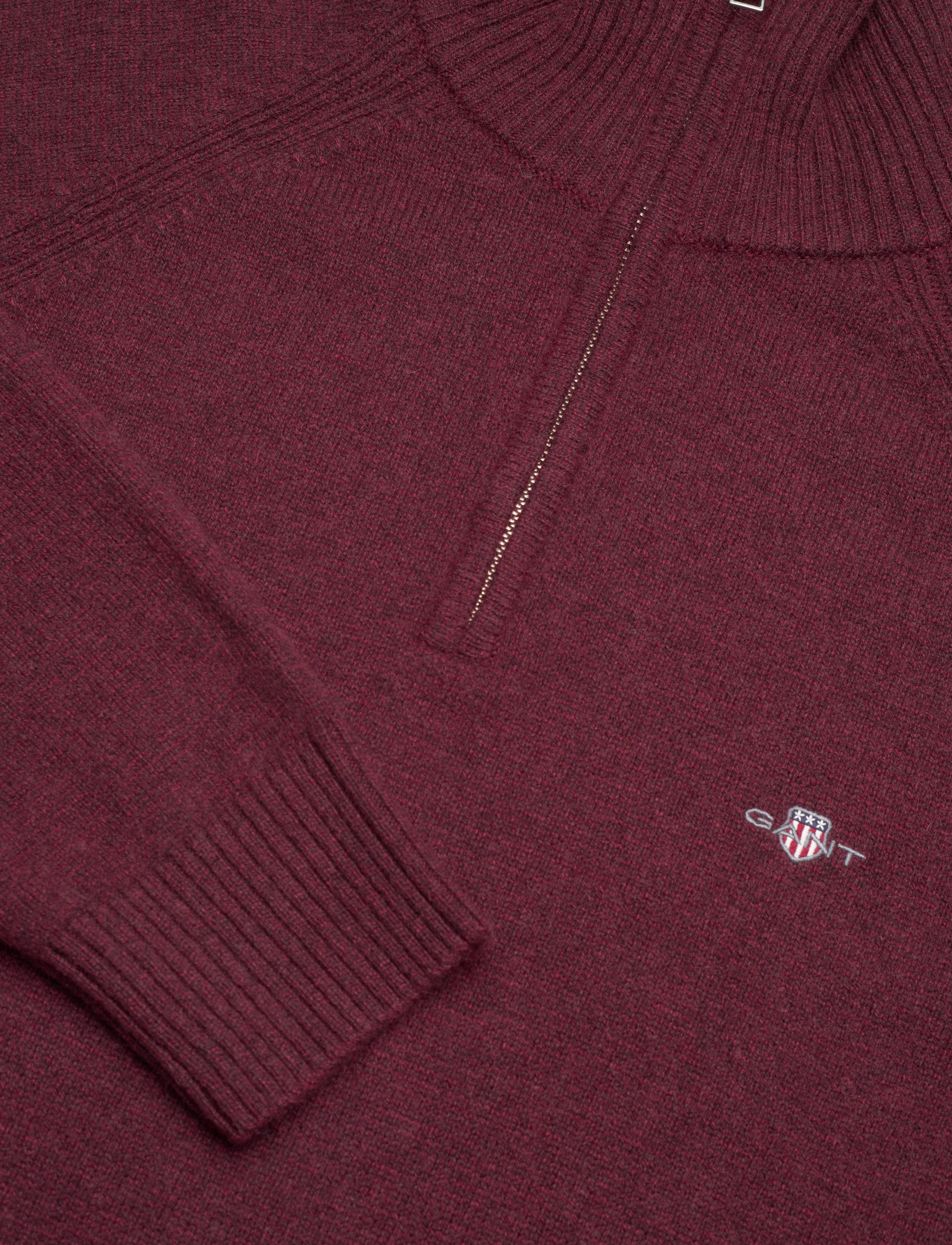 GANT - BICOLORED RAGLAN H-ZIP - bordeaux melange - 2
