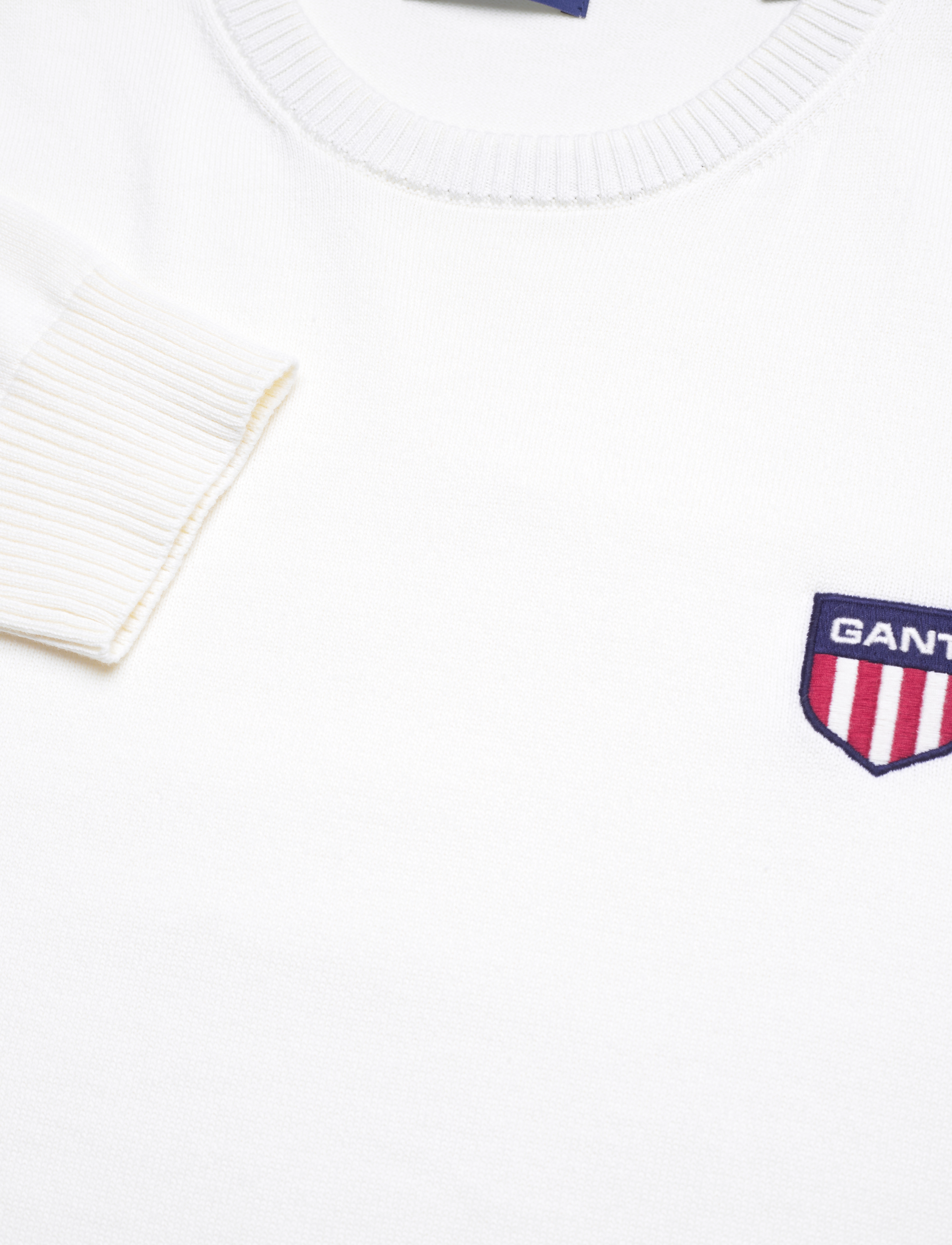 GANT - COTTON C-NECK - cream - 2
