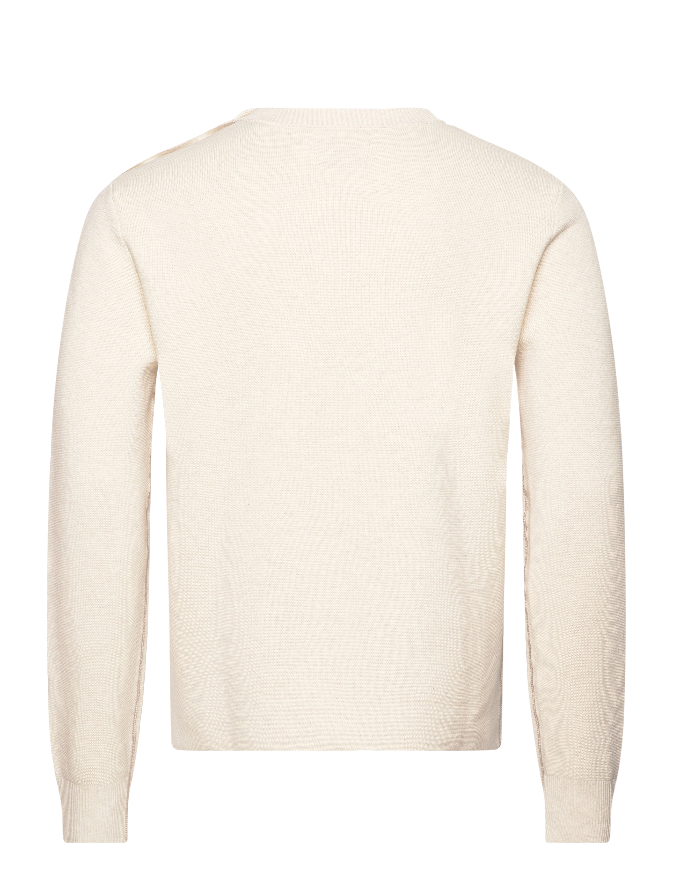 GANT - MILANO KNIT COTTON BUTTONED C-NECK - seed melange - 1