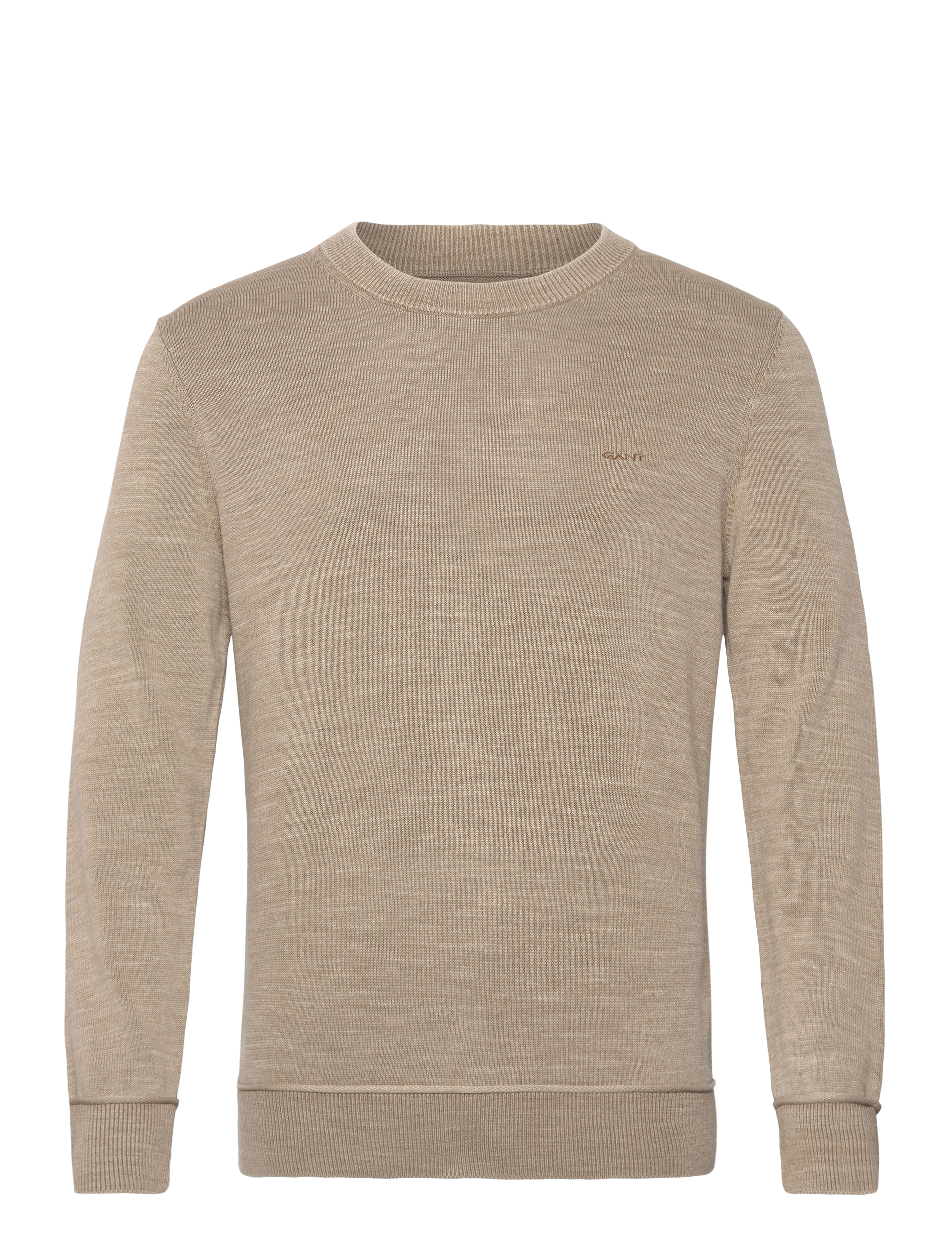 Gant PLAIN SUNFADED COTTON C-NECK - Gant - DRIED KHAKI / beige