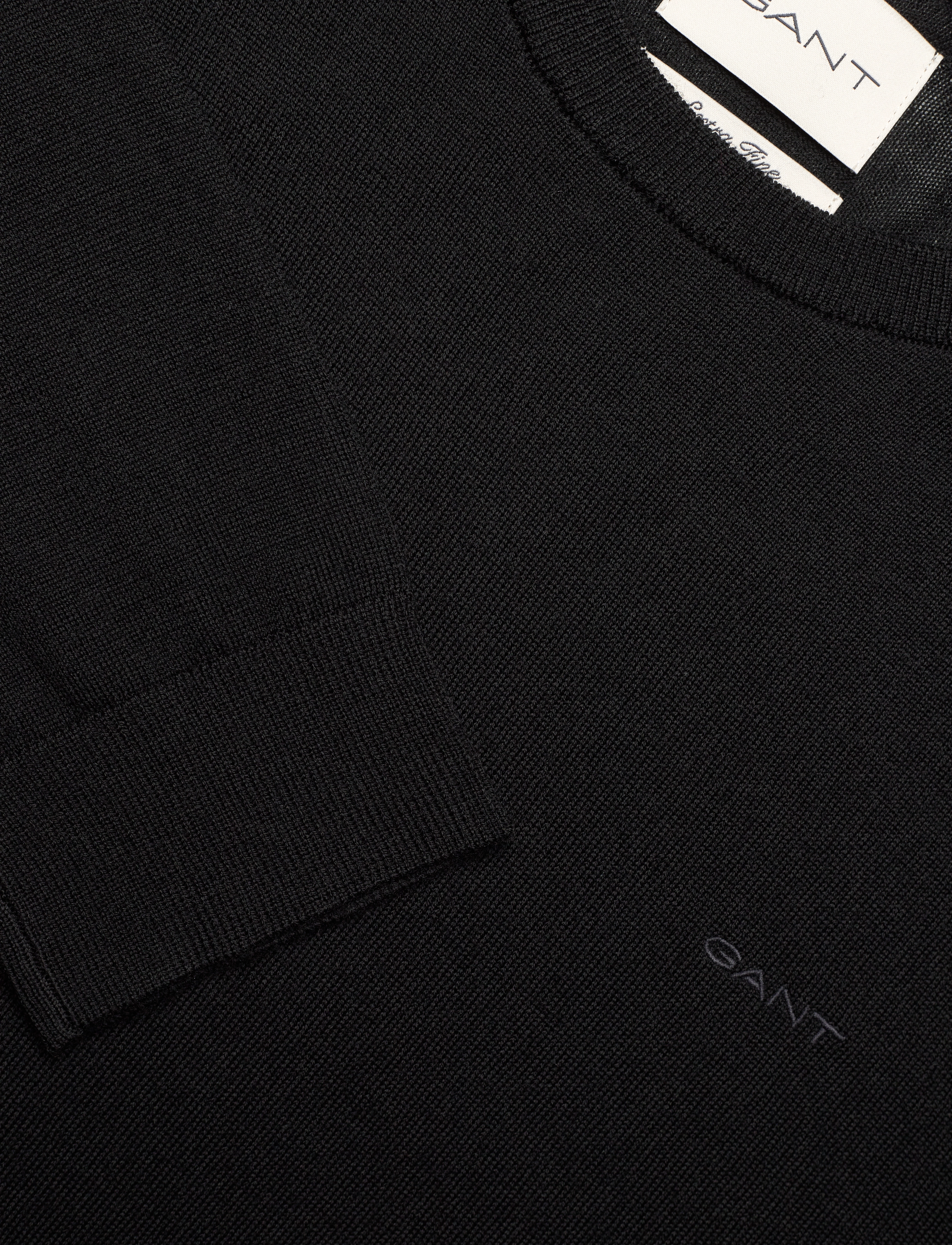 Gant - EXTRAFINE MERINO WOOL C-NECK - black - 2