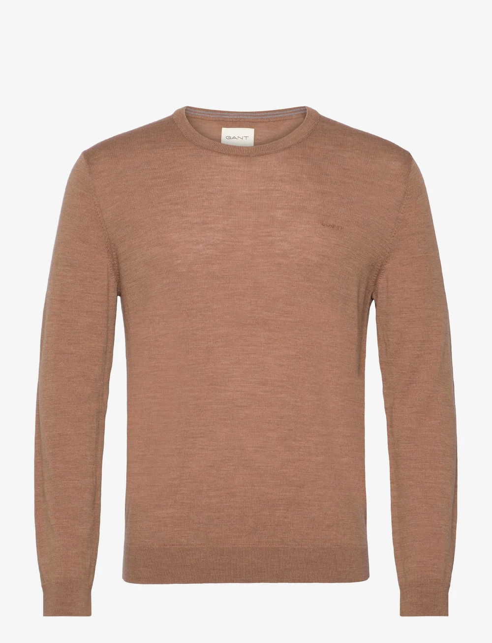 GANT - EXTRAFINE MERINO WOOL C-NECK - adījumi ar apaļu kakla izgriezumu - dk. sand melange - 0