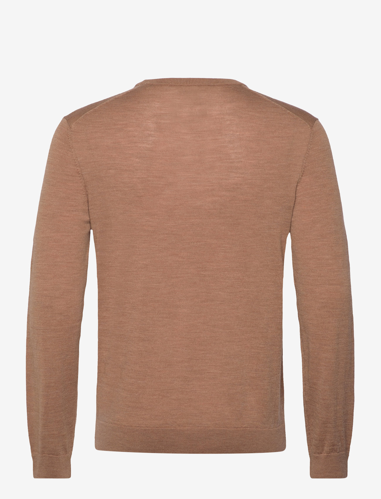 Gant - EXTRAFINE MERINO WOOL C-NECK - rund hals - dk. sand melange - 1