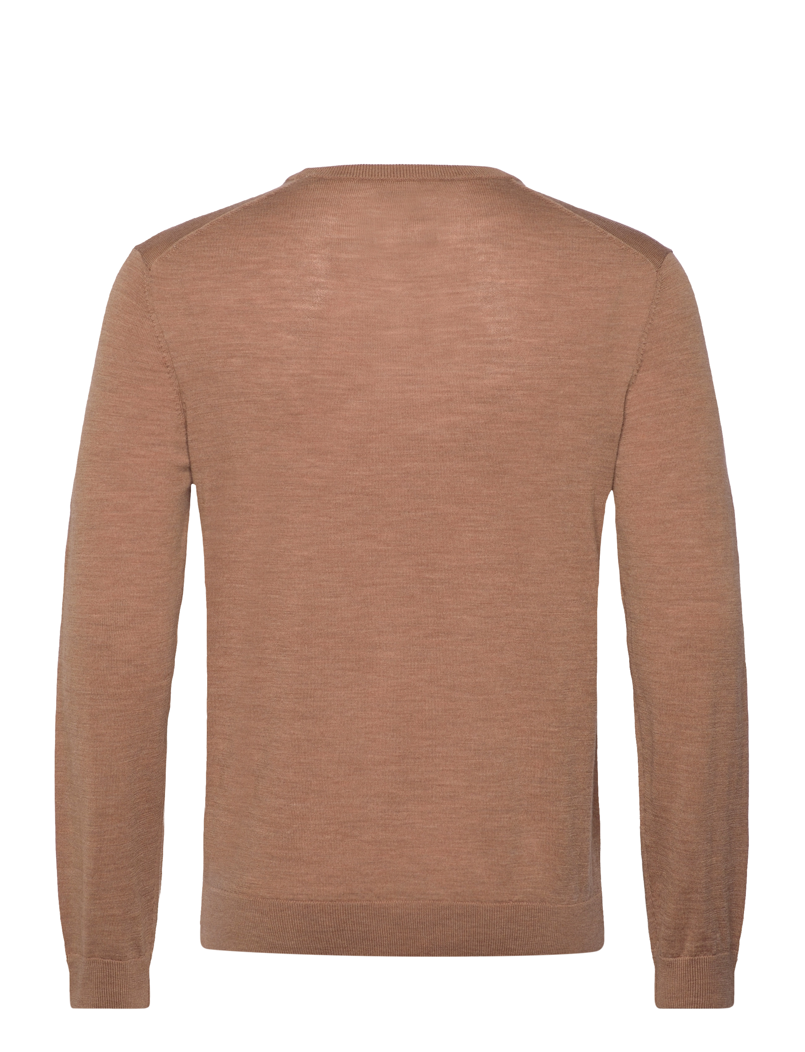 Gant - EXTRAFINE MERINO WOOL C-NECK - rund hals - dk. sand melange - 1