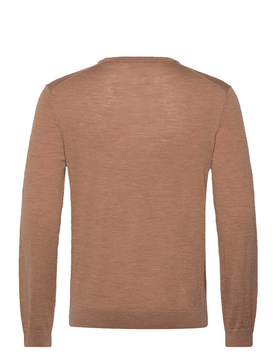 Gant - EXTRAFINE MERINO WOOL C-NECK - rundhals - dk. sand melange - 1