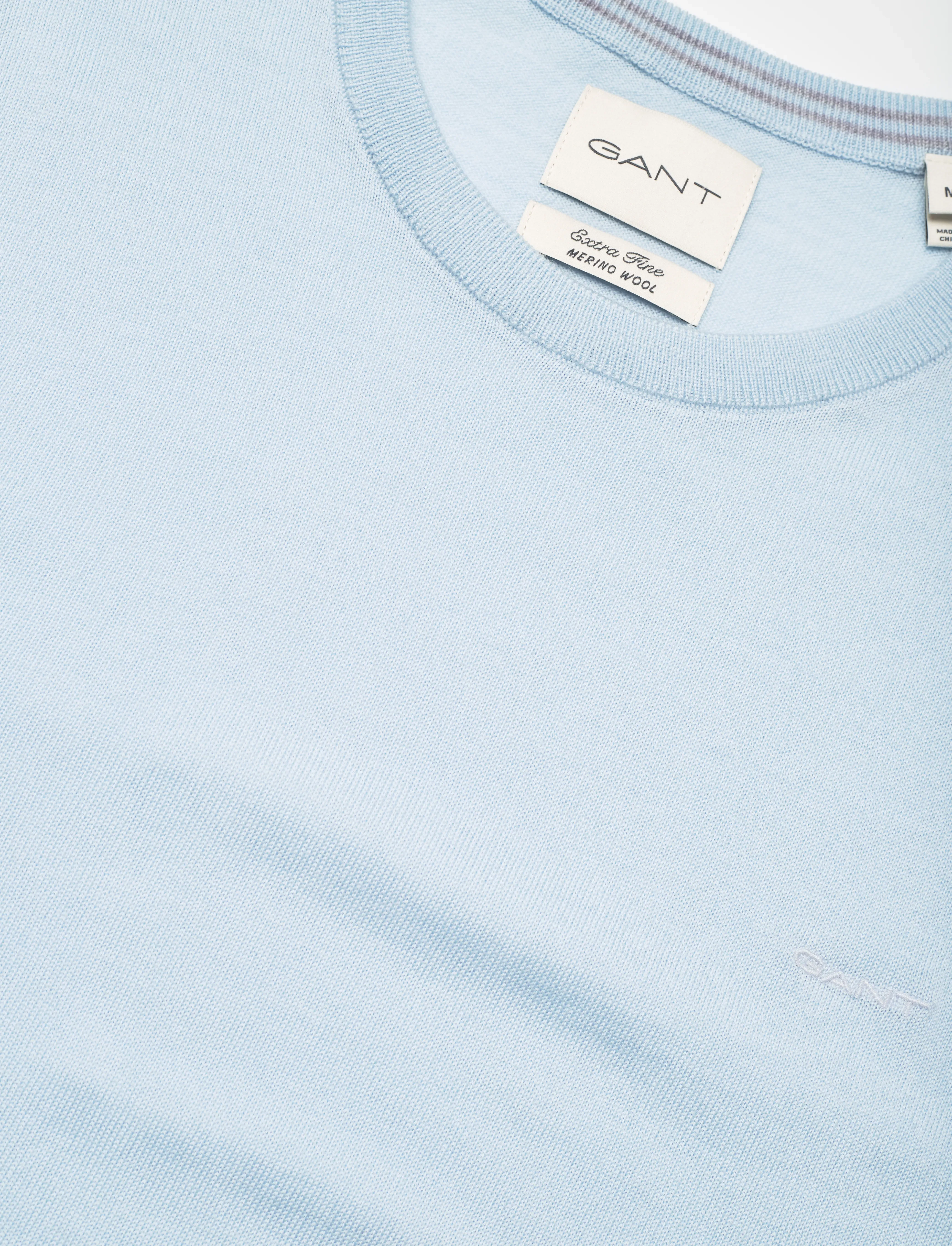 Gant - EXTRAFINE MERINO WOOL C-NECK - rundhals - fresh blue - 2