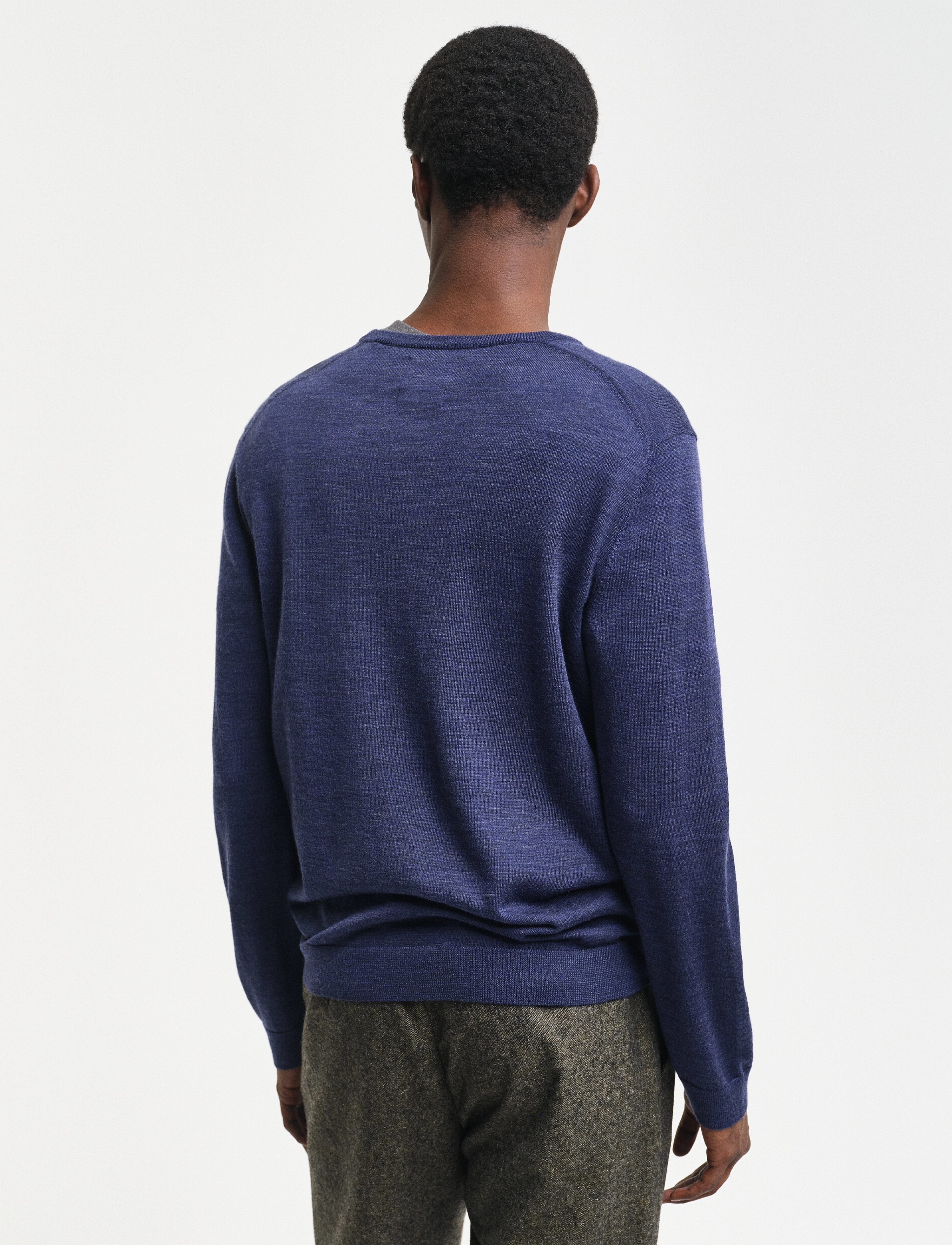 Gant - EXTRAFINE MERINO WOOL C-NECK - marine melange - 3