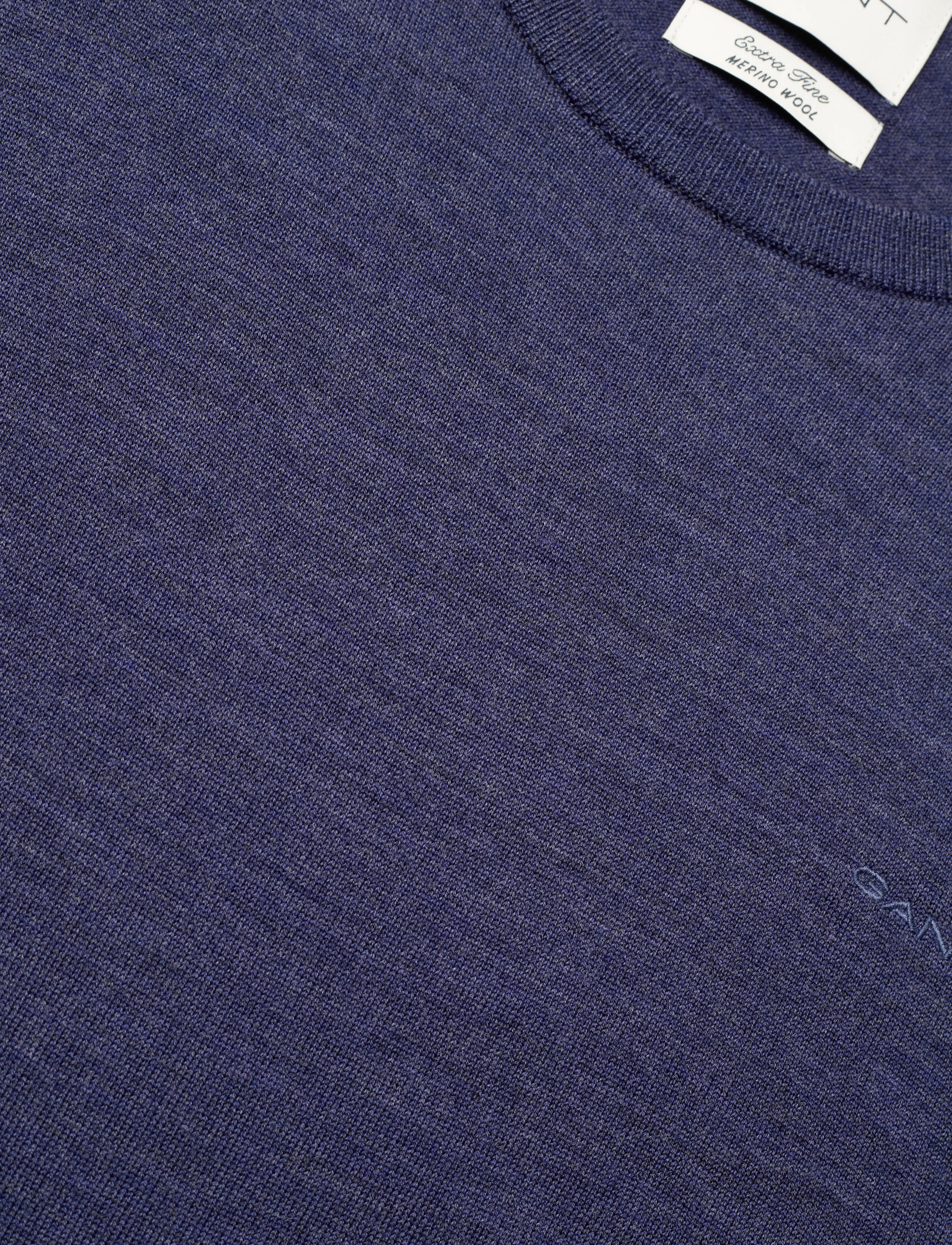 Gant - EXTRAFINE MERINO WOOL C-NECK - marine melange - 5