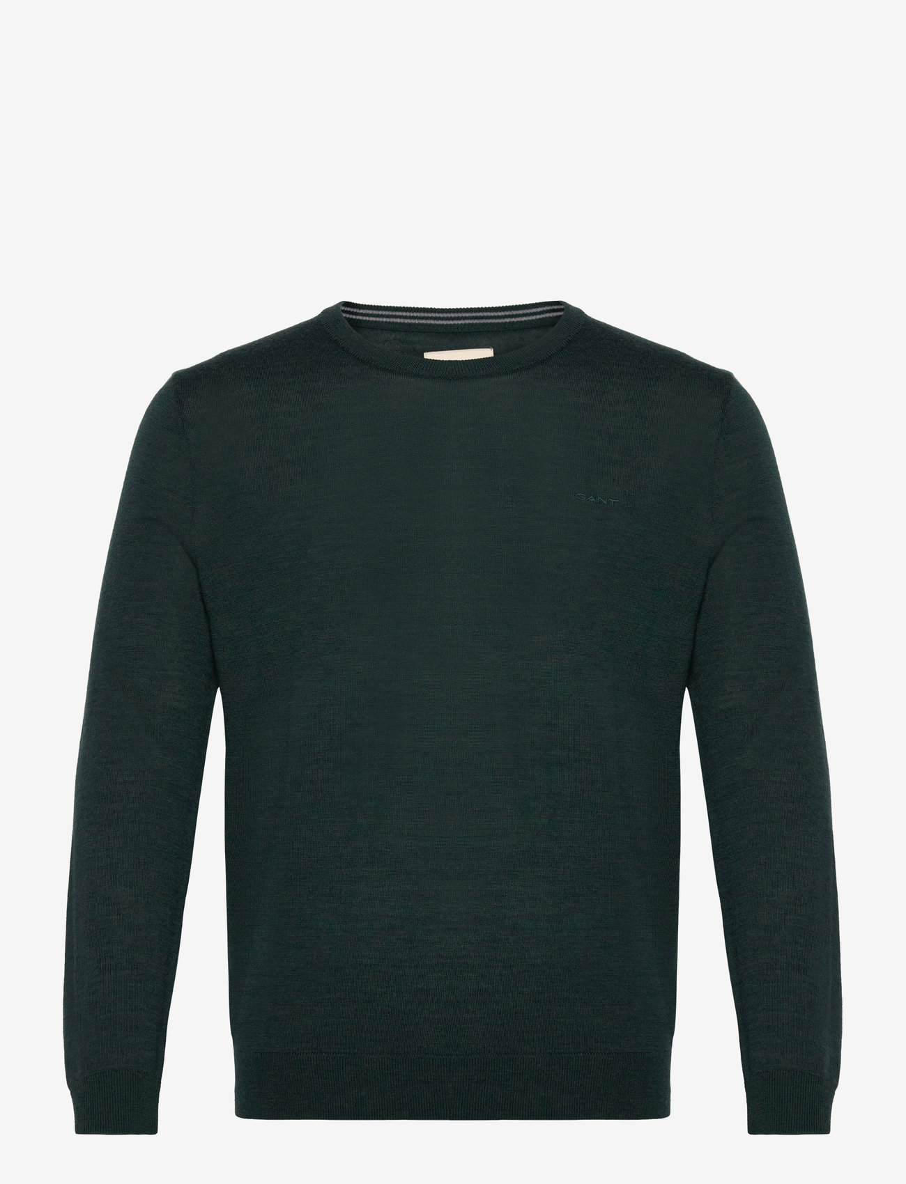 GANT - EXTRAFINE MERINO WOOL C-NECK - rund hals - tartan green - 0