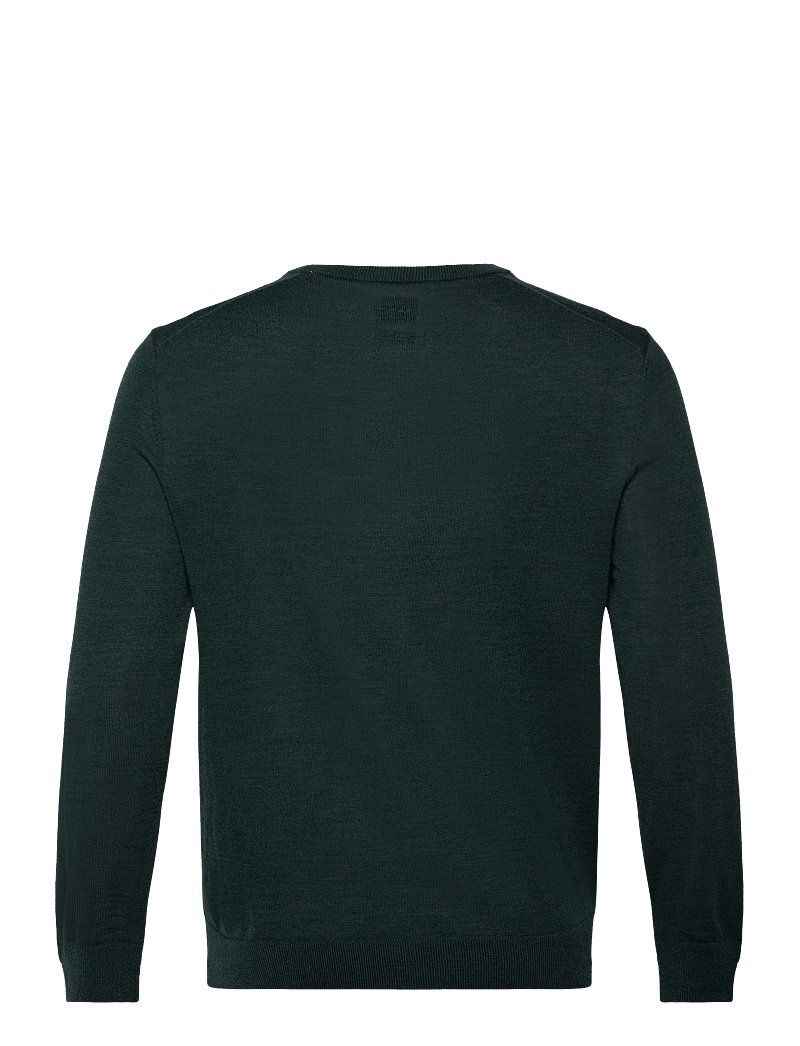 GANT - EXTRAFINE MERINO WOOL C-NECK - rund hals - tartan green - 1