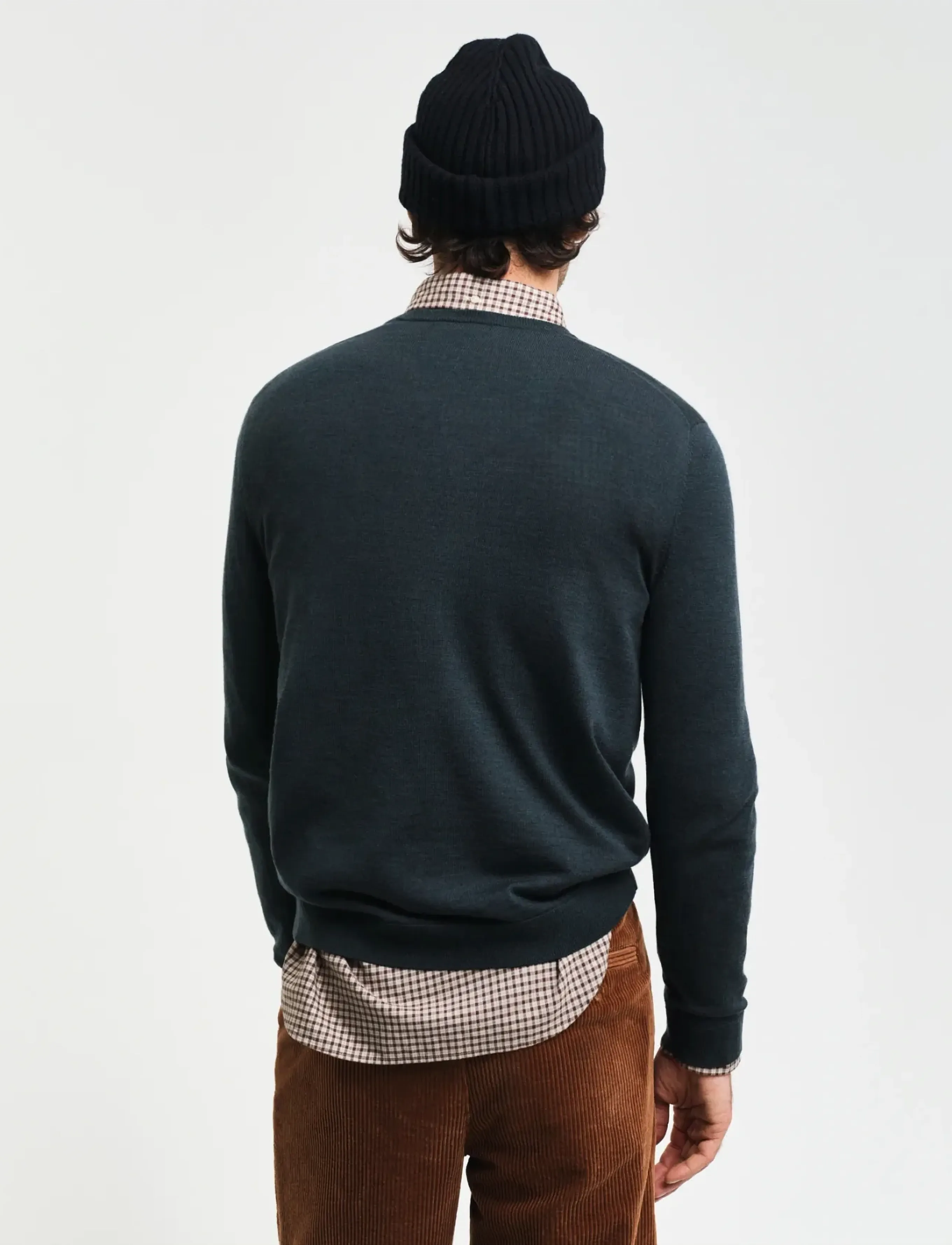 Gant - EXTRAFINE MERINO WOOL C-NECK - tartan green - 3