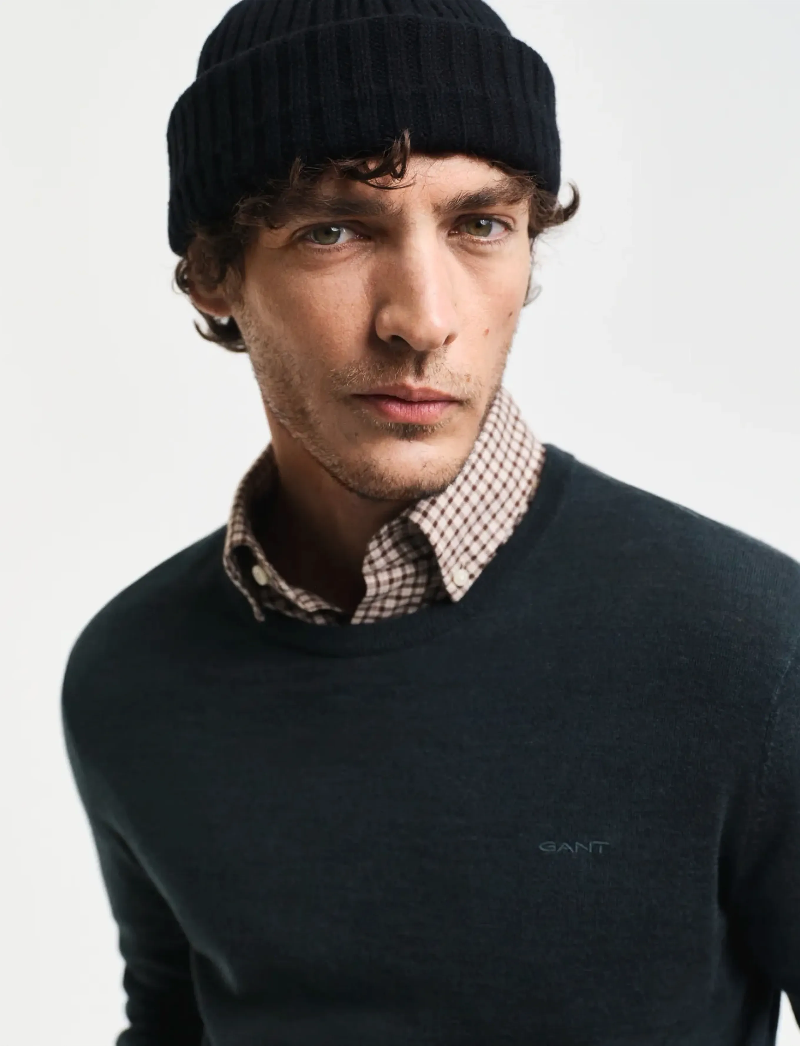 Gant - EXTRAFINE MERINO WOOL C-NECK - tartan green - 4