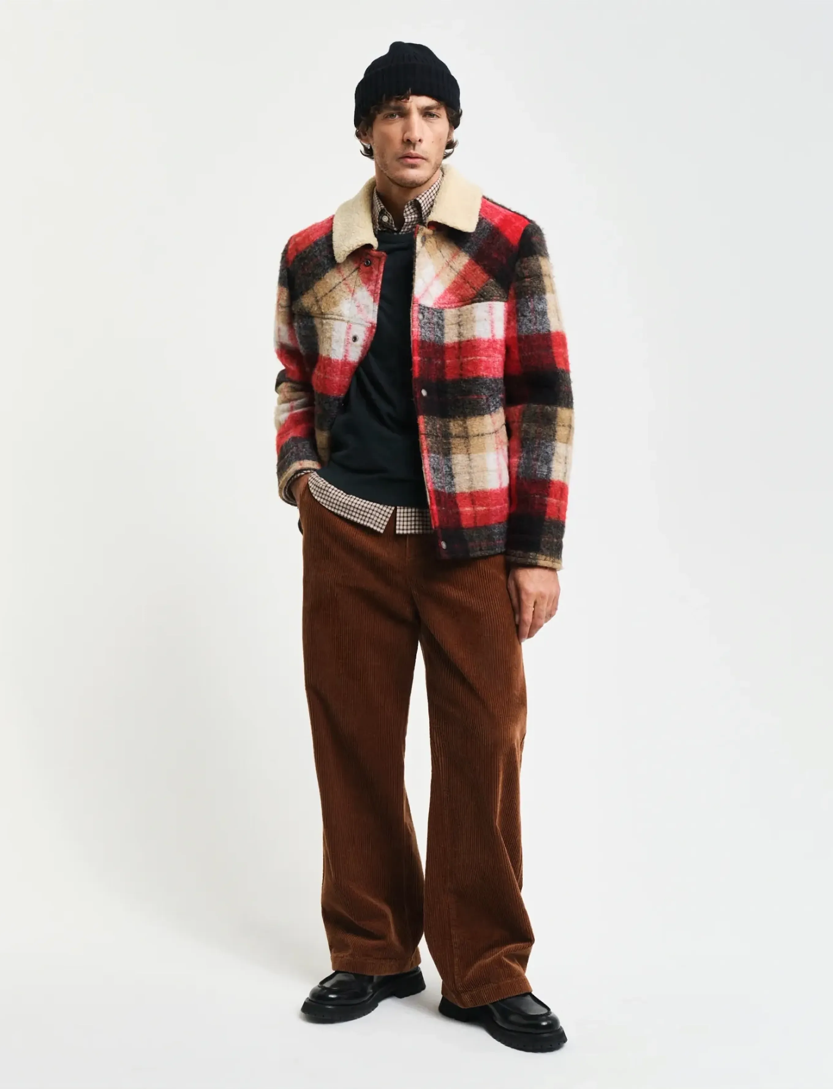 Gant - EXTRAFINE MERINO WOOL C-NECK - tartan green - 5