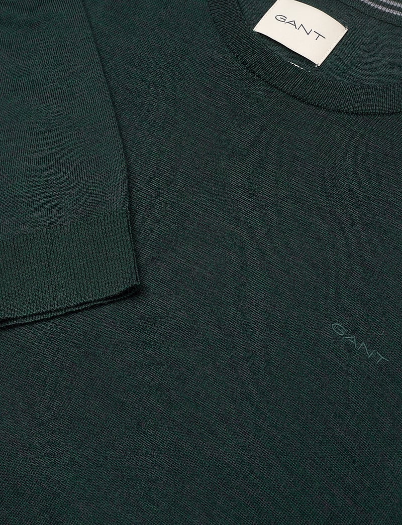 GANT - EXTRAFINE MERINO WOOL C-NECK - rund hals - tartan green - 2