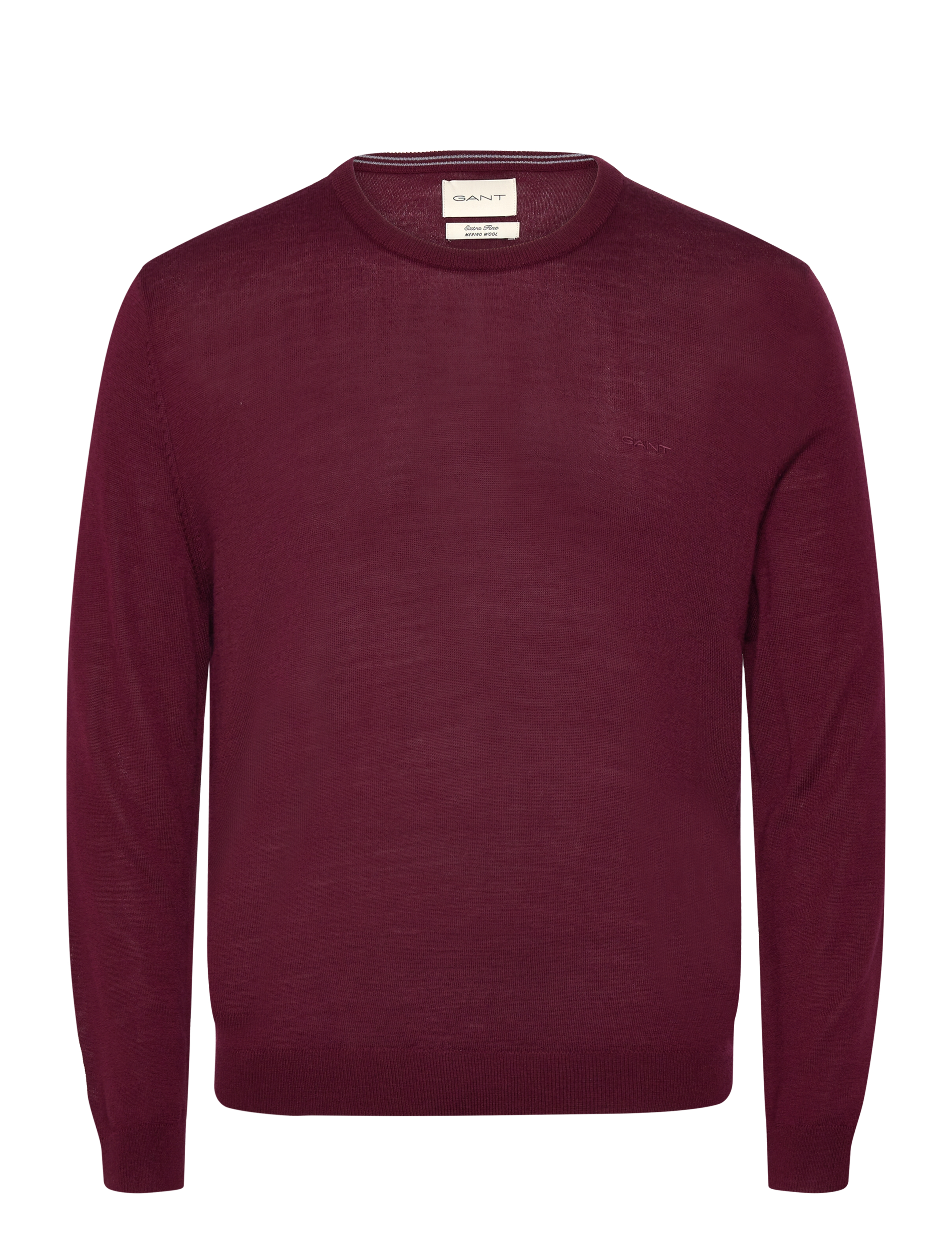 Gant - EXTRAFINE MERINO WOOL C-NECK - wine red - 1