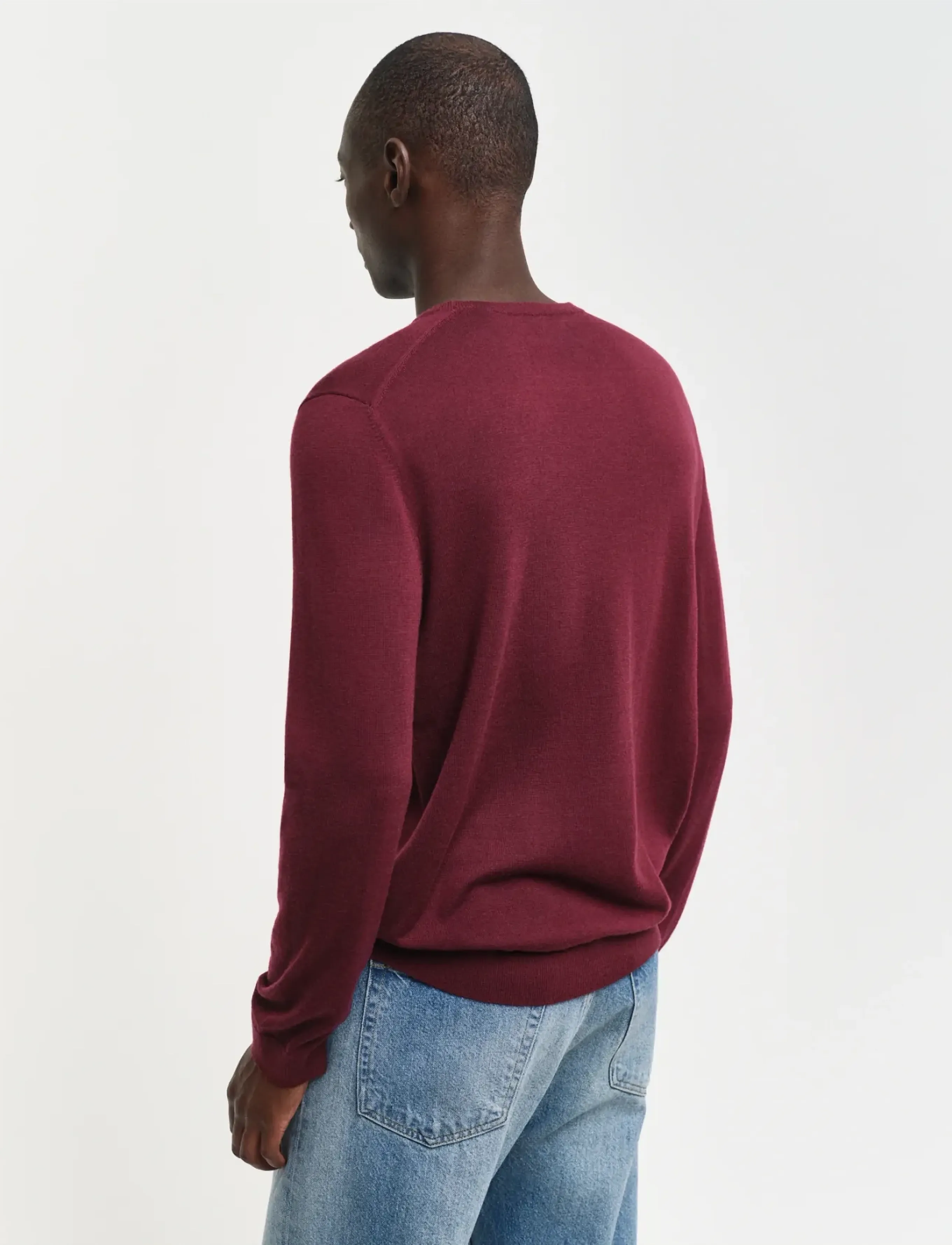 Gant - EXTRAFINE MERINO WOOL C-NECK - wine red - 3