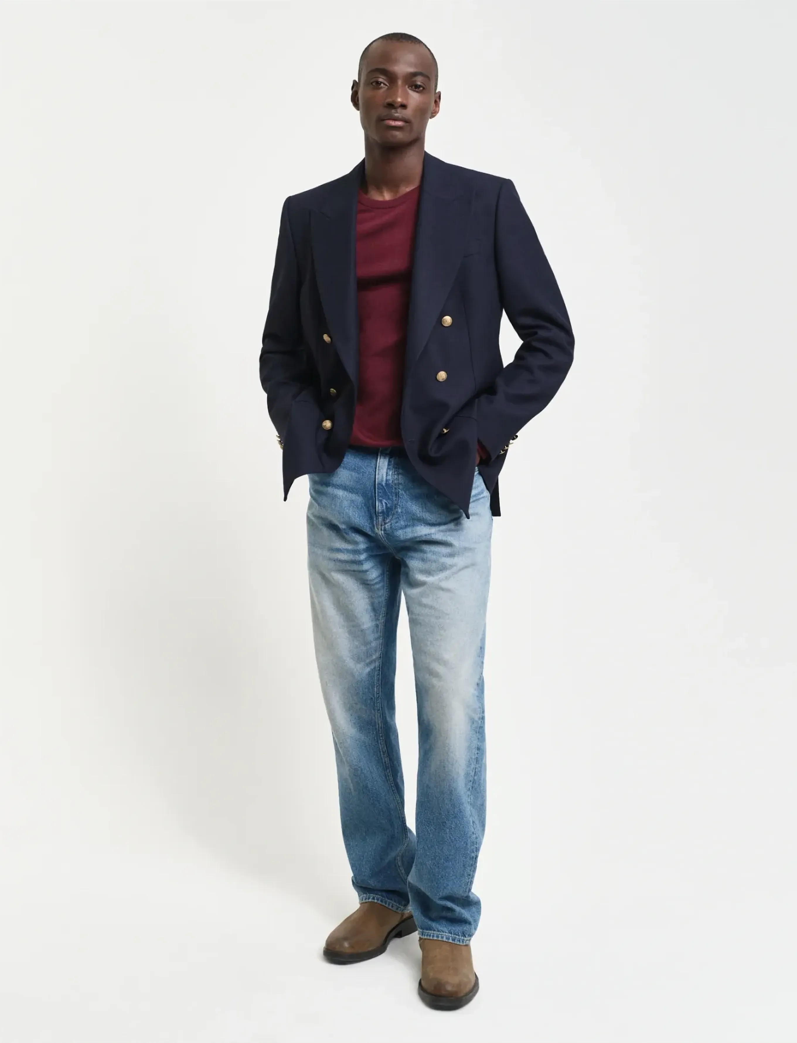 Gant - EXTRAFINE MERINO WOOL C-NECK - wine red - 5
