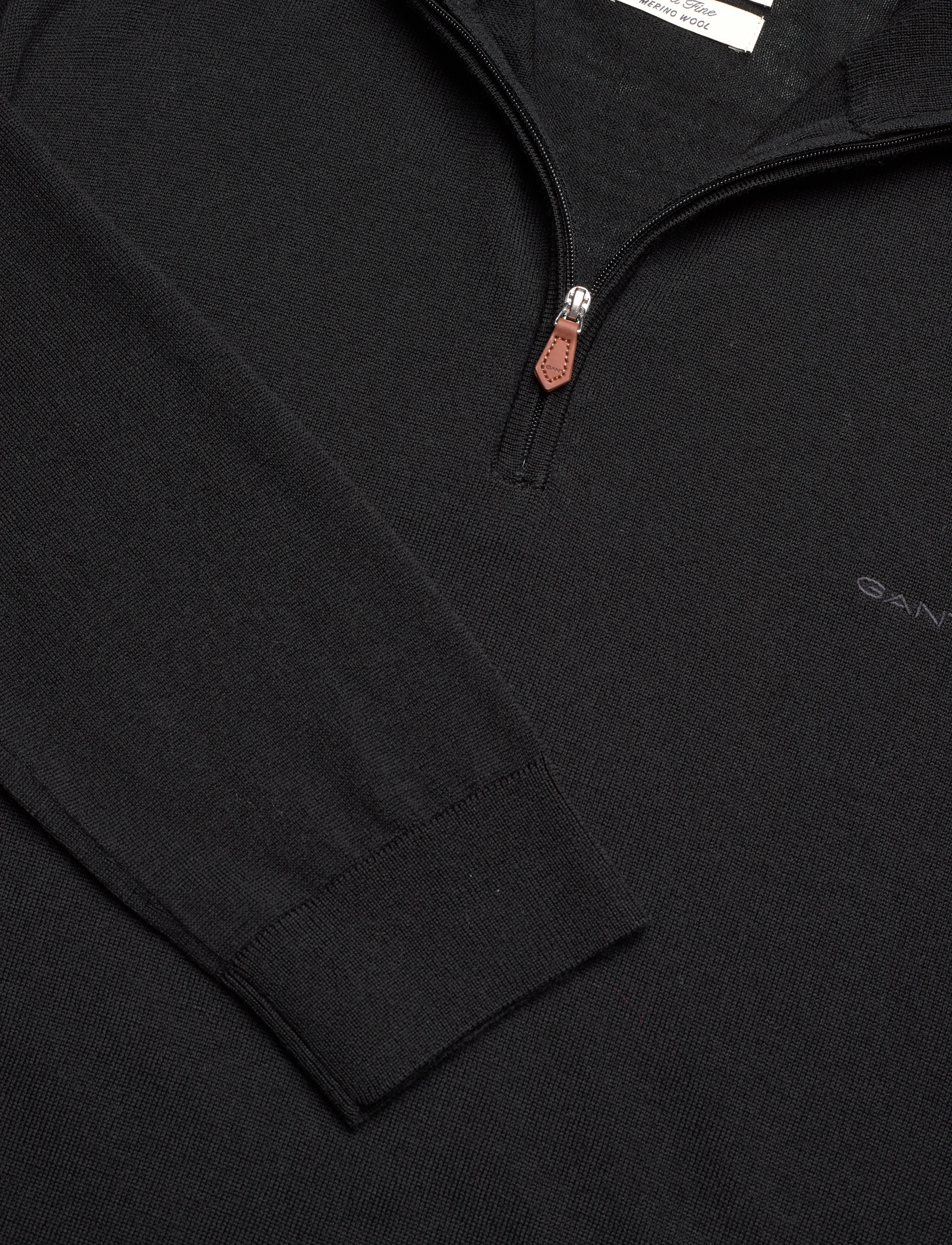 Gant - EXTRAFINE MERINO WOOL HALF ZIP - men - black - 2
