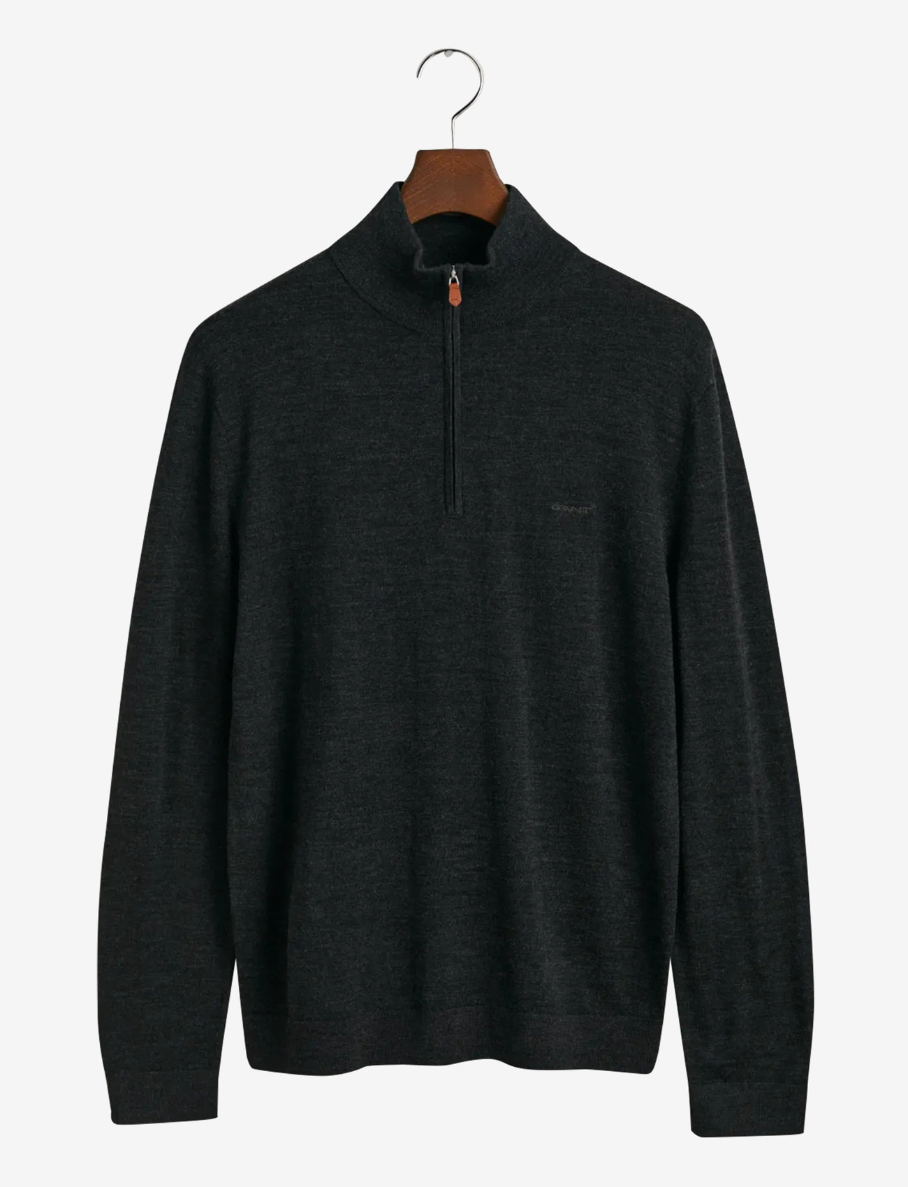 GANT - EXTRAFINE MERINO WOOL HALF ZIP - tõmblukk-kaelusega džemprid - dk charcoal melange - 1