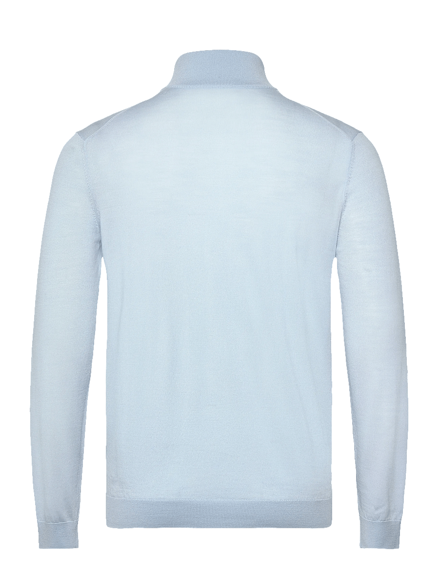 Gant - EXTRAFINE MERINO WOOL HALF ZIP - puolivetoketjulliset neuleet - fresh blue - 1