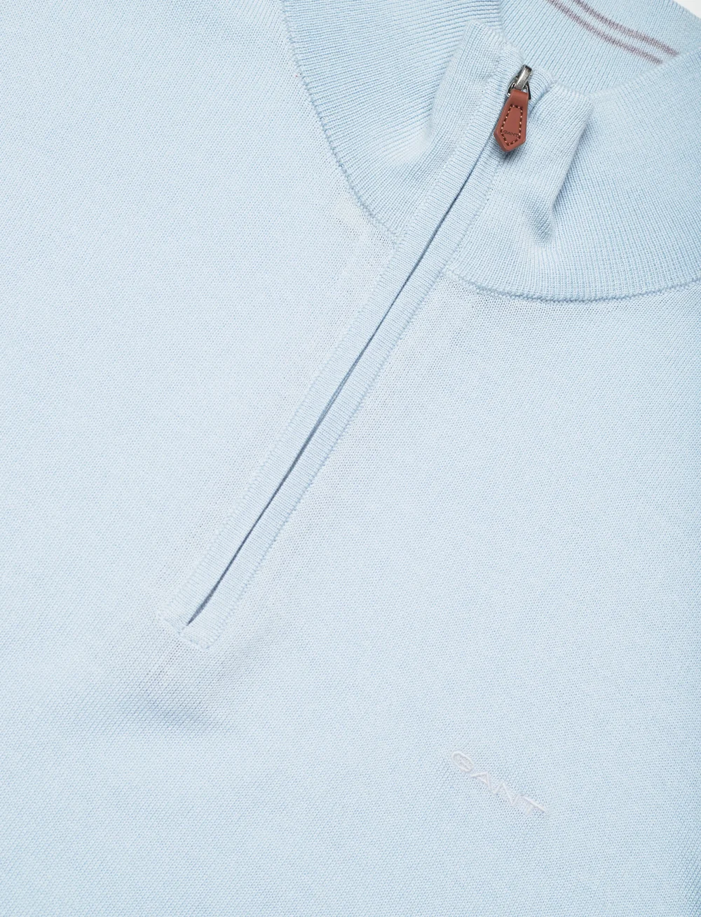 GANT - EXTRAFINE MERINO WOOL HALF ZIP - half zip-trøjer - fresh blue - 2