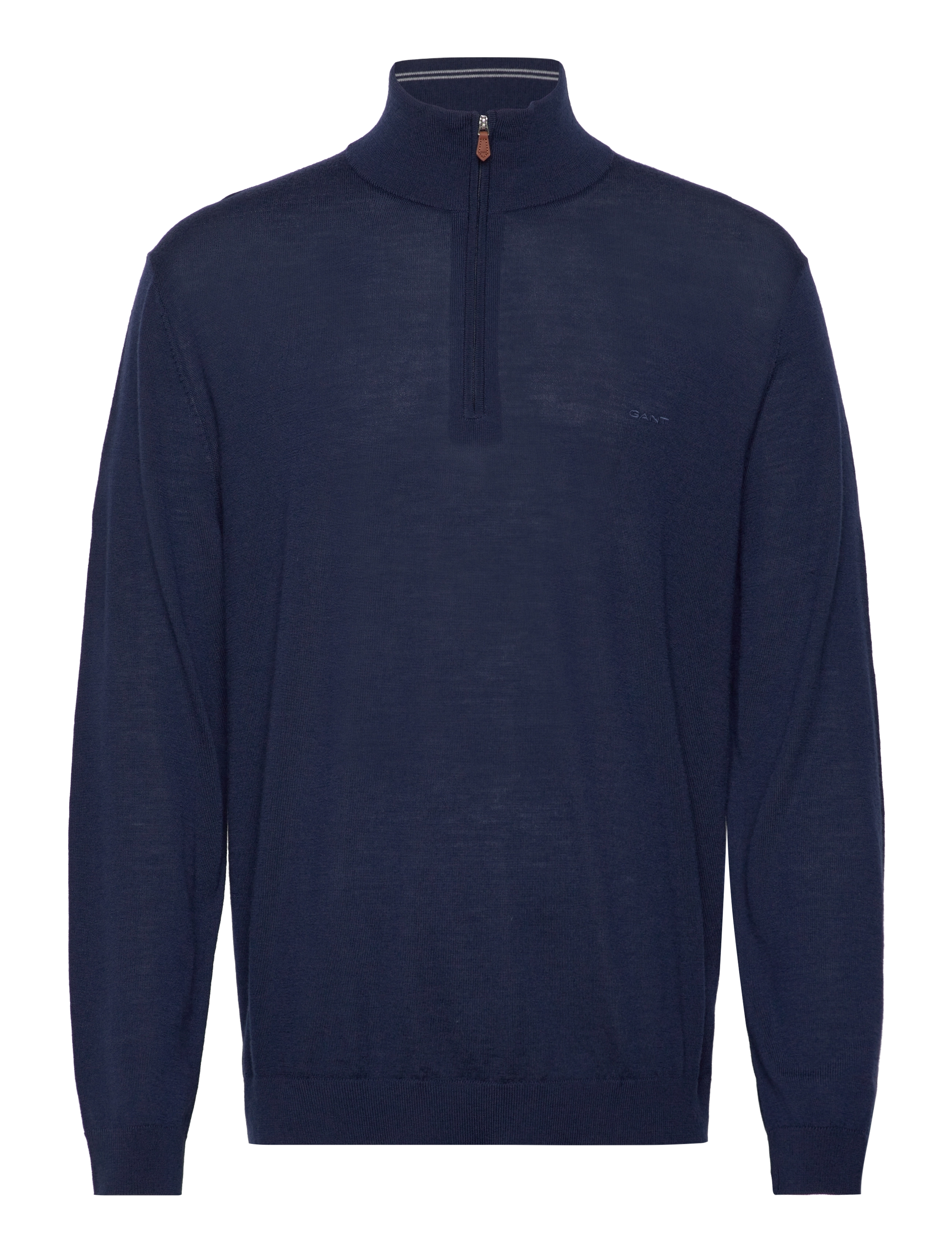 Gant Extrafine Merino Wool Half Zip, 3XL, Knitwear, Marineblau - Zip Jumpers, Männerswear