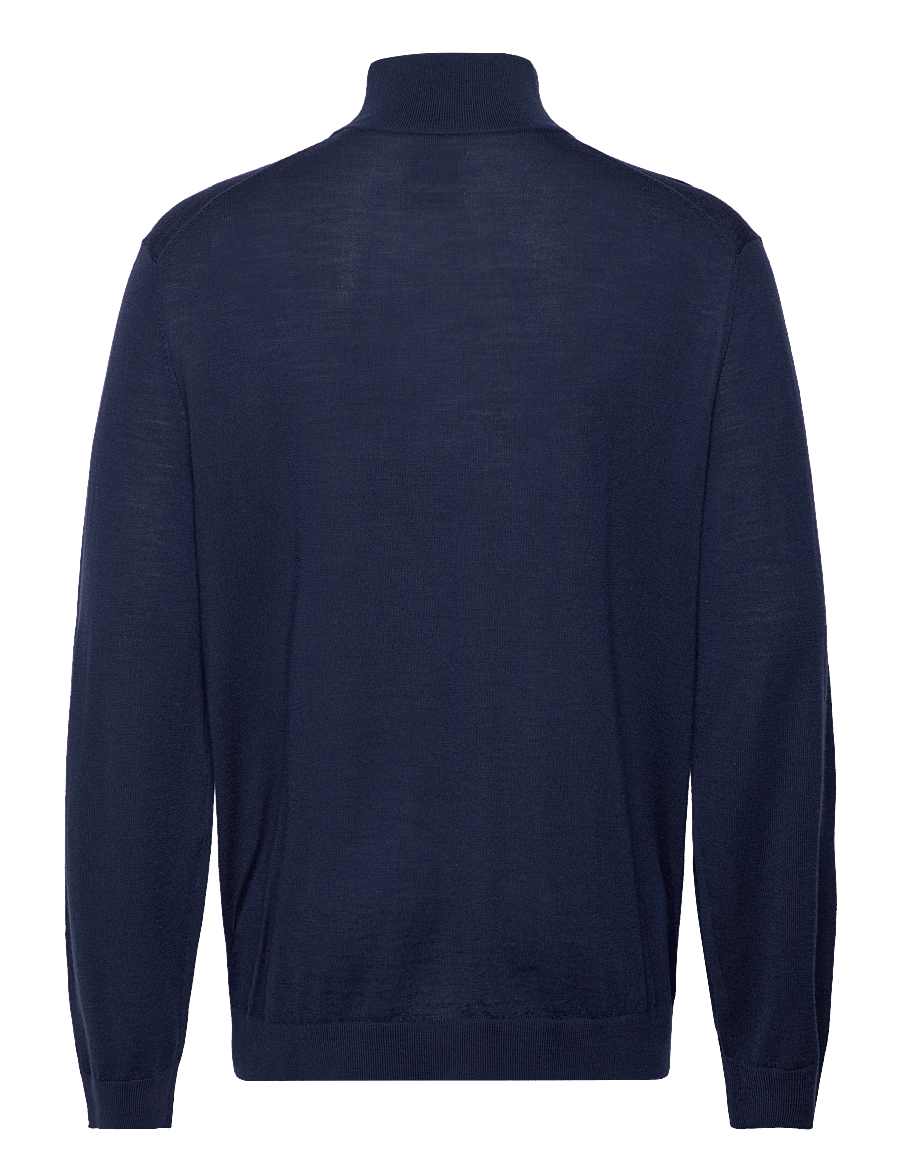 Gant - EXTRAFINE MERINO WOOL HALF ZIP - puolivetoketjulliset neuleet - marine - 1