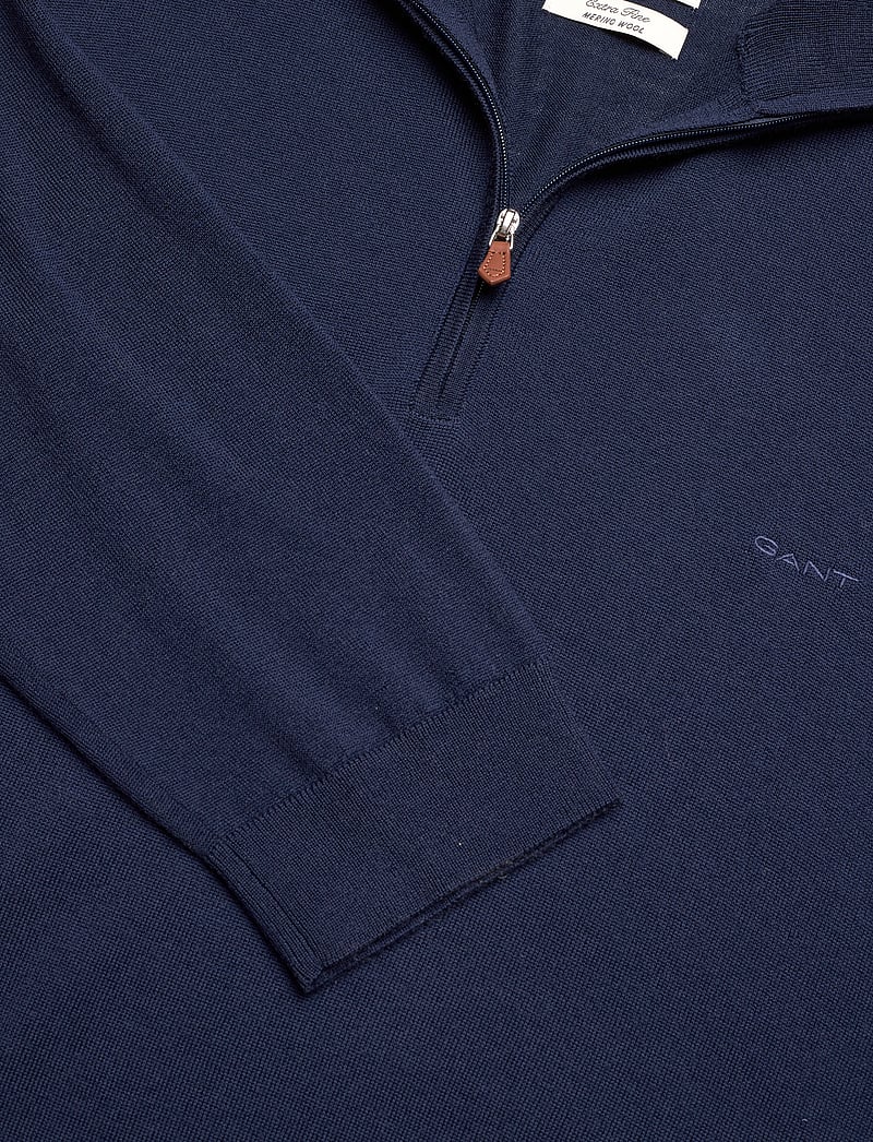 GANT - EXTRAFINE MERINO WOOL HALF ZIP - tõmblukk-kaelusega džemprid - marine - 2