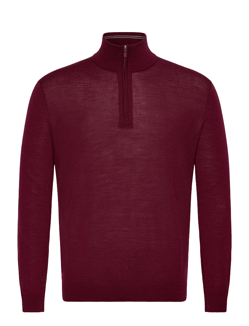 GANT - EXTRAFINE MERINO WOOL HALF ZIP - half zip - wine red - 0